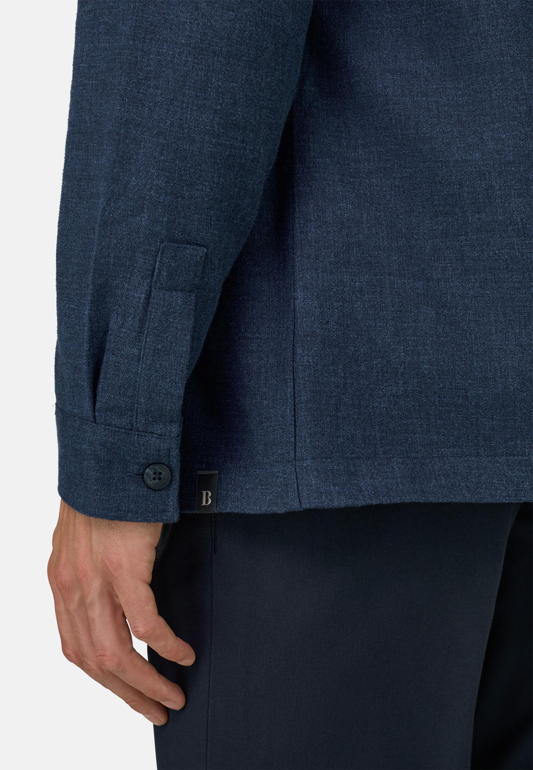 Overshirt in Double-Face Denim Navy blue, Navy blue, medium