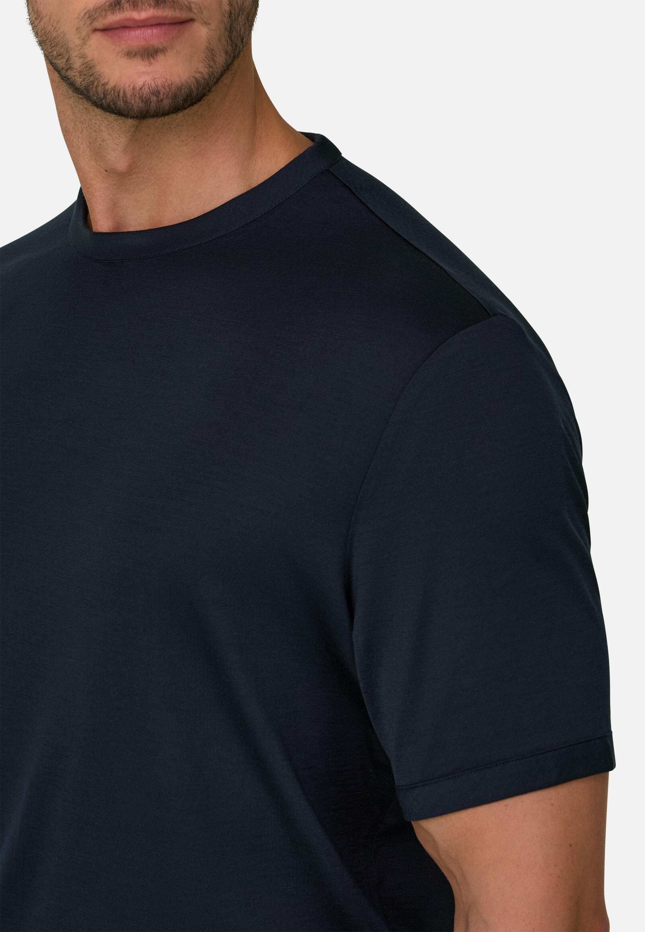 تي شيرت من جيرسيه الصوف Wooltech أزرق كحلي, Navy blue, medium