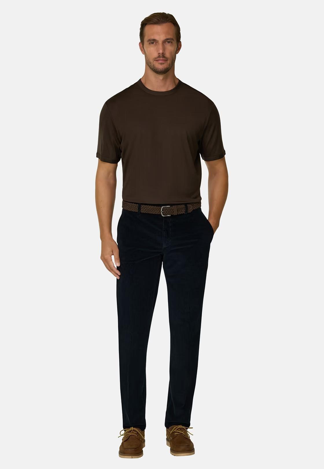 T-Shirt in Wool Jersey Wooltech Dark brown, Dark brown, large image number 4