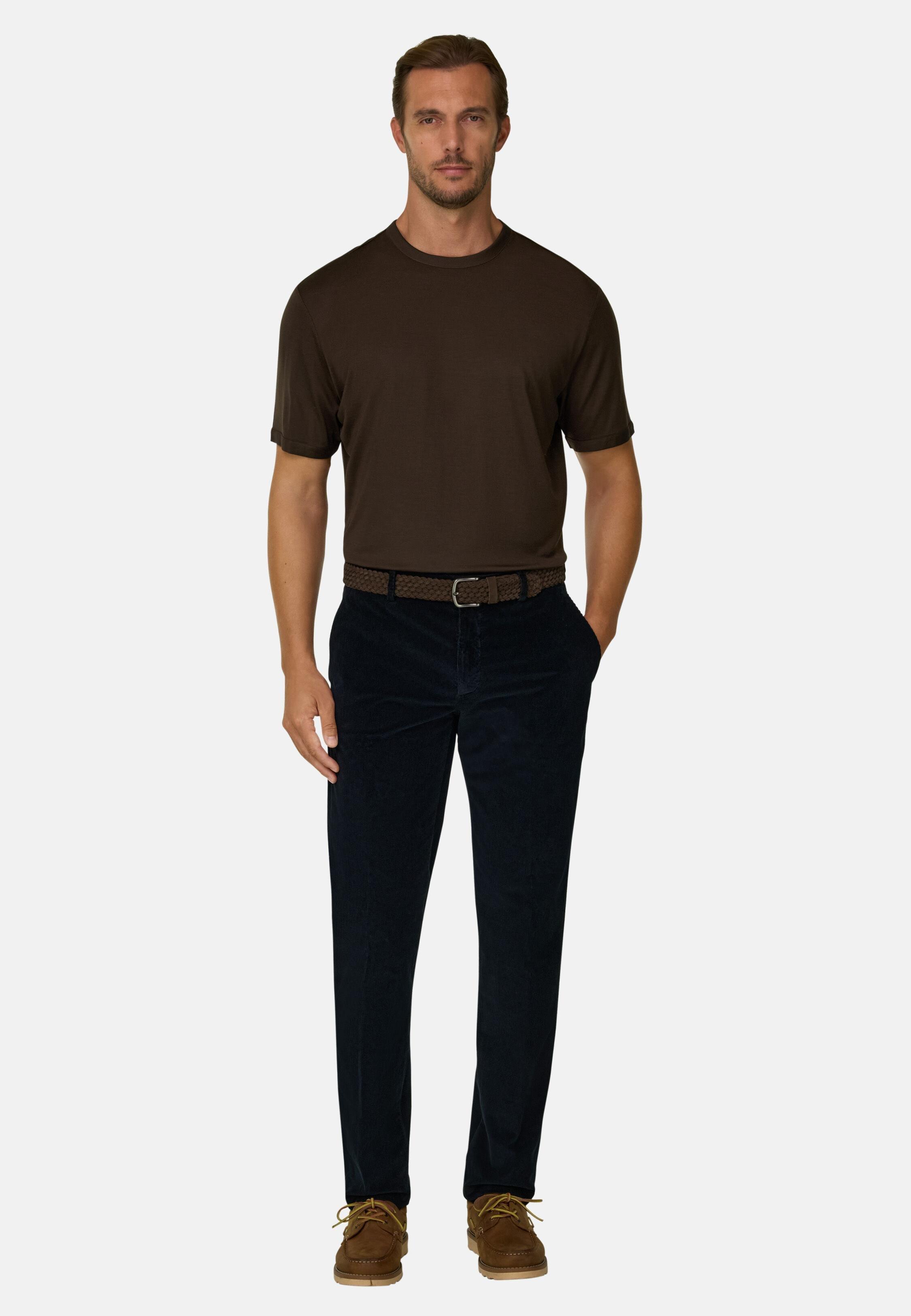 T-Shirt in Wool Jersey Wooltech Dark brown, Dark brown, large image number 6