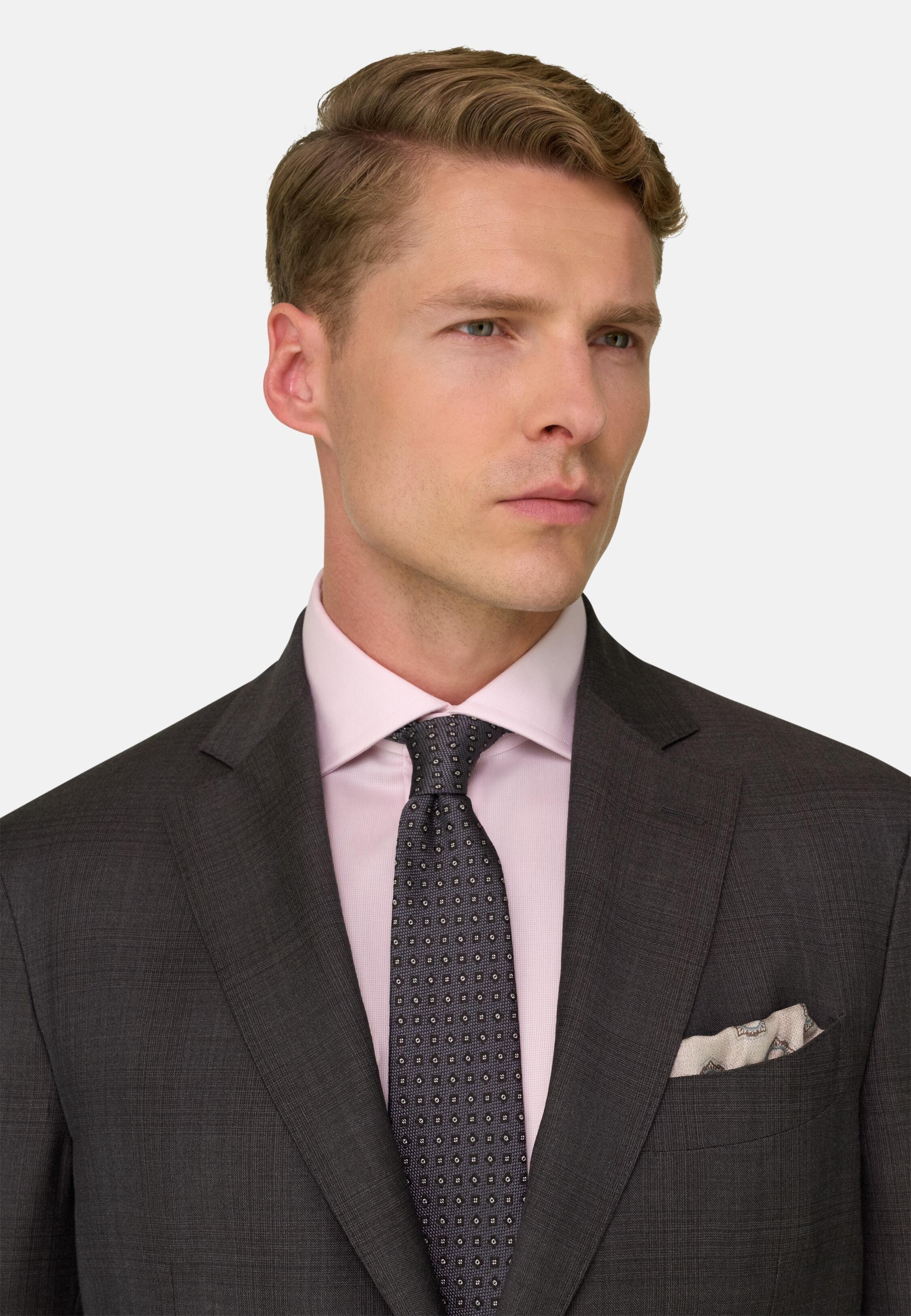 Suit Prince of Wales Check in Superfine Wool, Dark Grey, Dark Grey, large image number 1