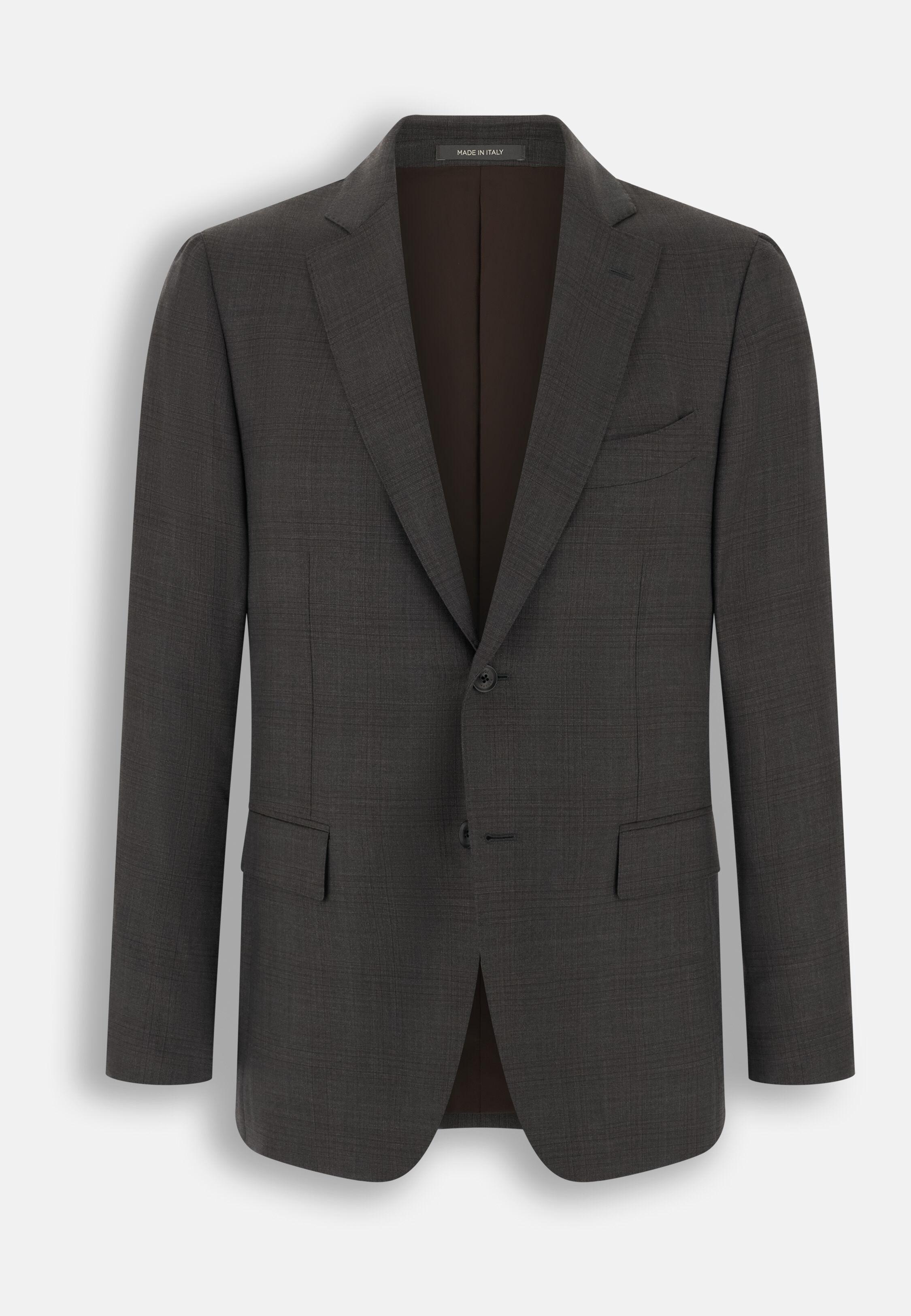 Suit Prince of Wales Check in Superfine Wool, Dark Grey, Dark Grey, large image number 5