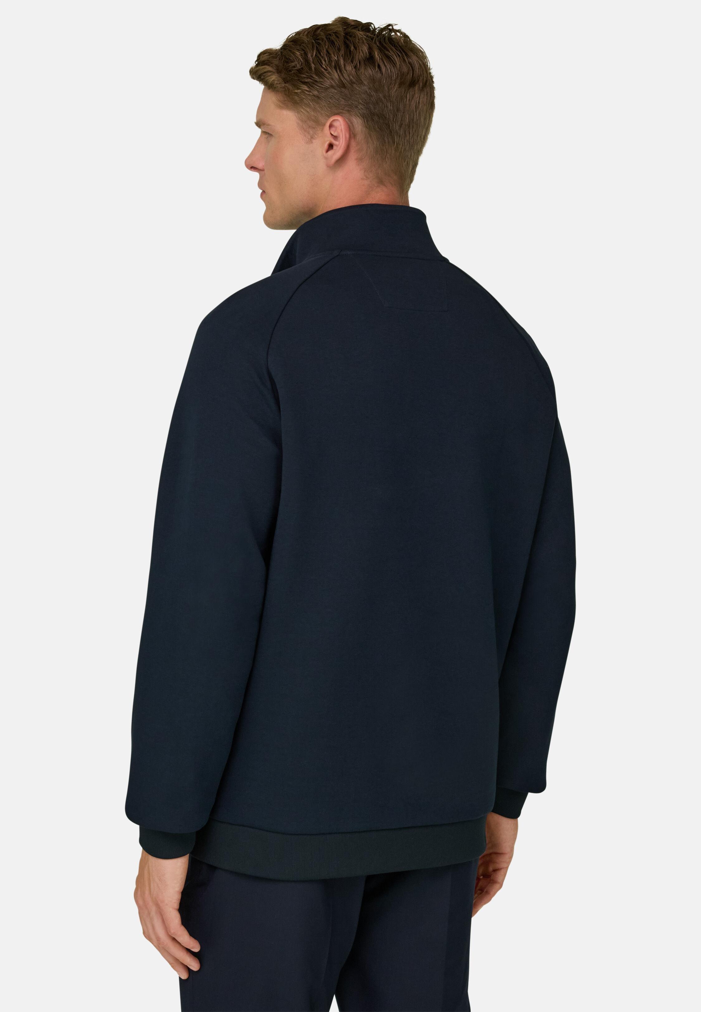 سويت شيرت بسحاب ربع من مزيج القطن سكوبا B Tech أزرق كحلي, Navy blue, medium