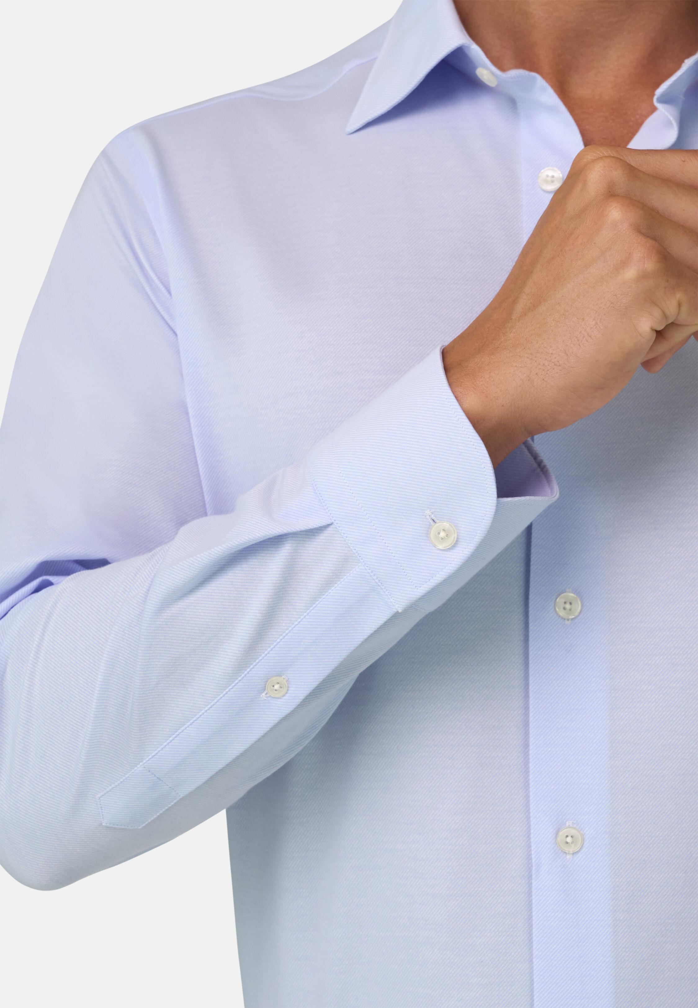 قميص بولو من جيرسيه ياباني تويل بقصة عادية أزرق فاتح, Light Blue, large image number 3
