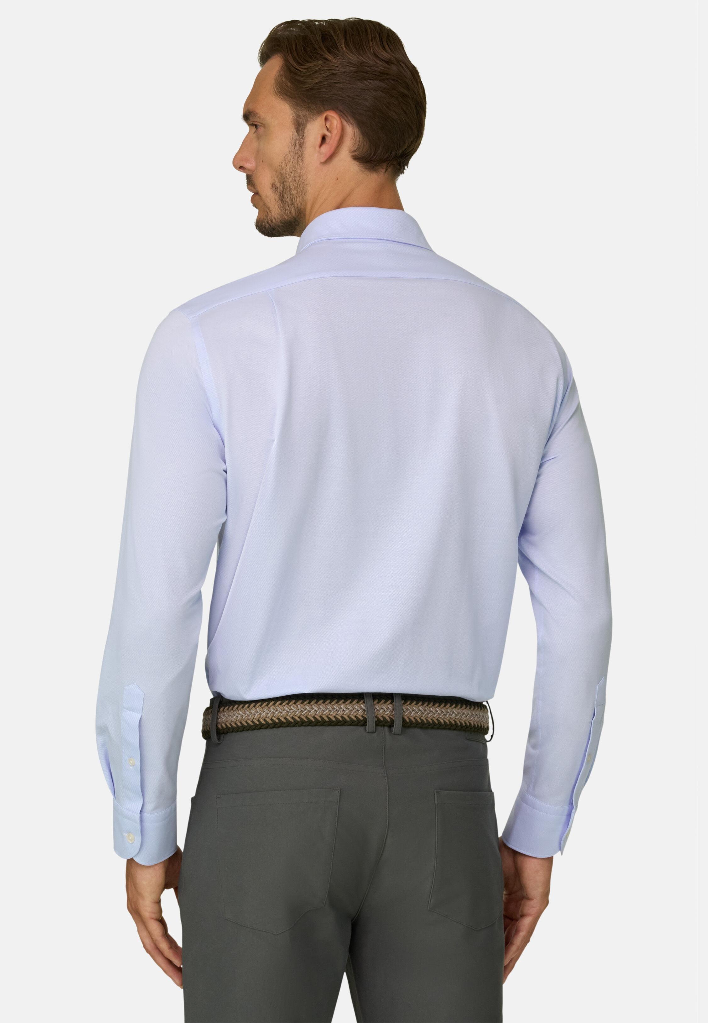 قميص بولو من جيرسيه ياباني تويل بقصة عادية أزرق فاتح, Light Blue, large image number 5