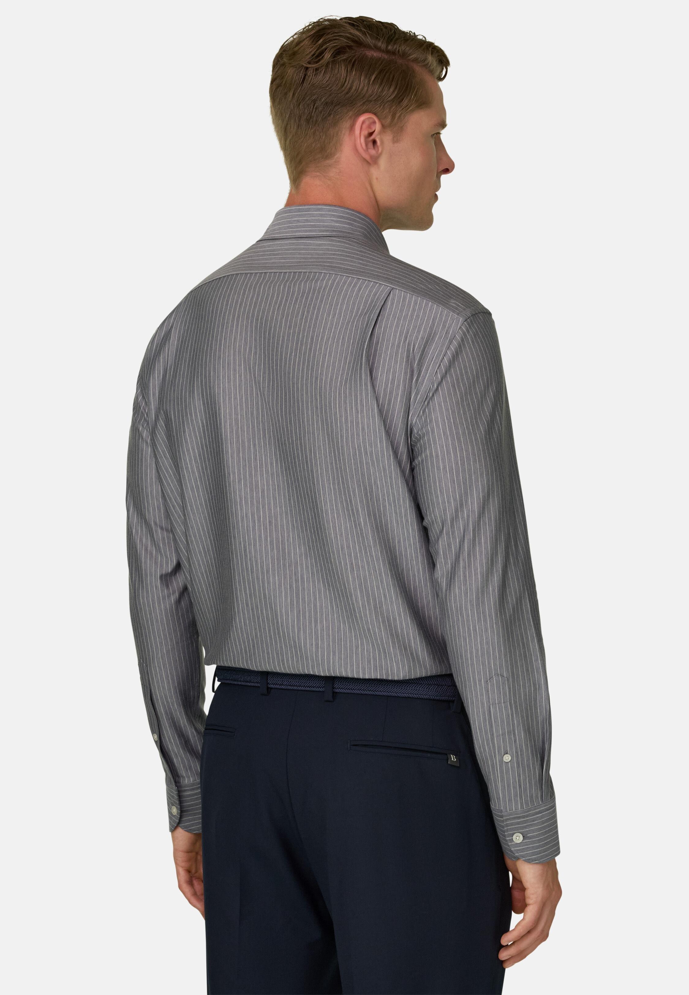 Polo Shirt Striped Japanese Jersey Regular Fit, Navy Blue, Navy blue, large image number 4