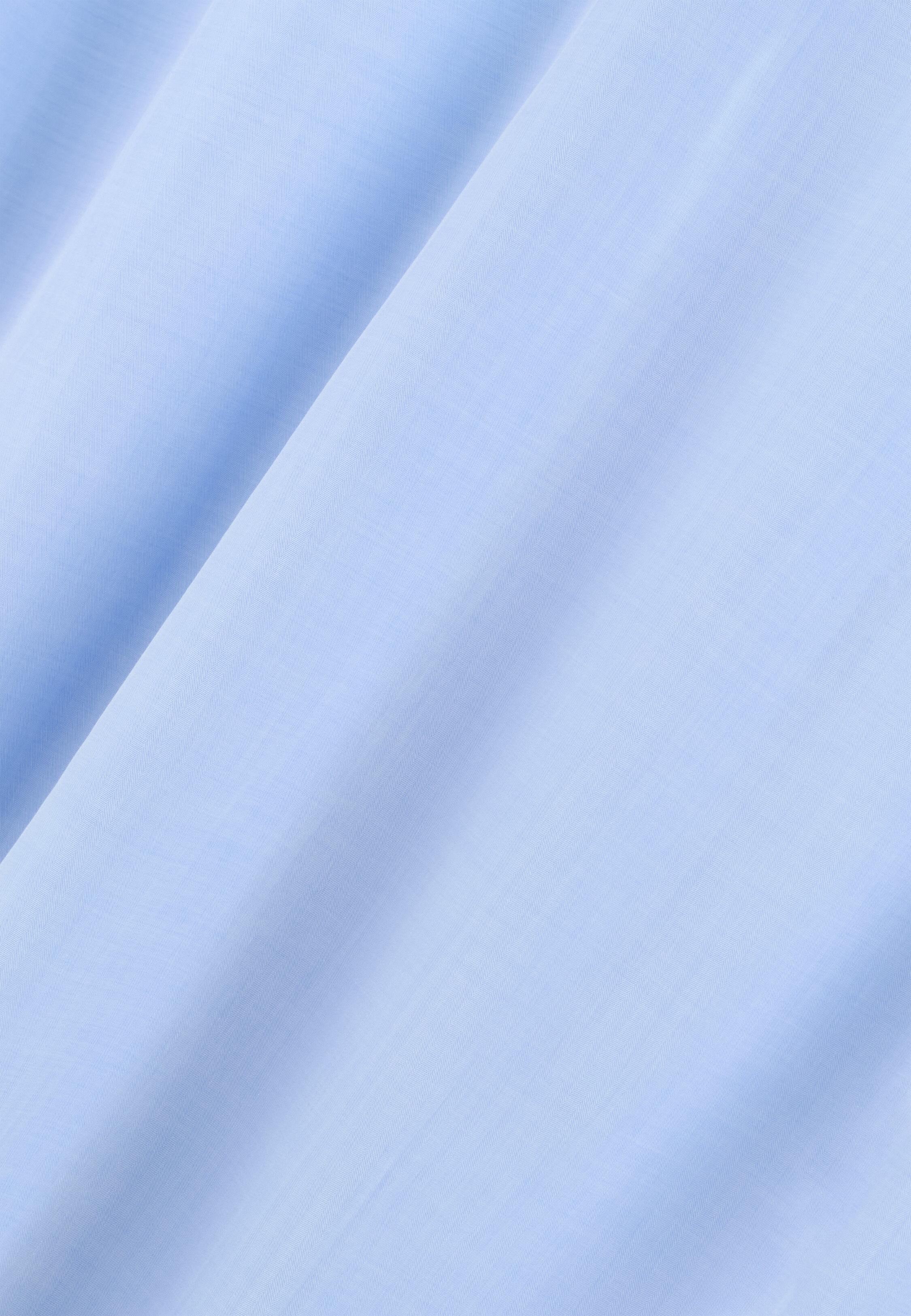 Herringbone Cotton Muslin Shirt Regular Fit Light Blue, Light Blue, large image number 3