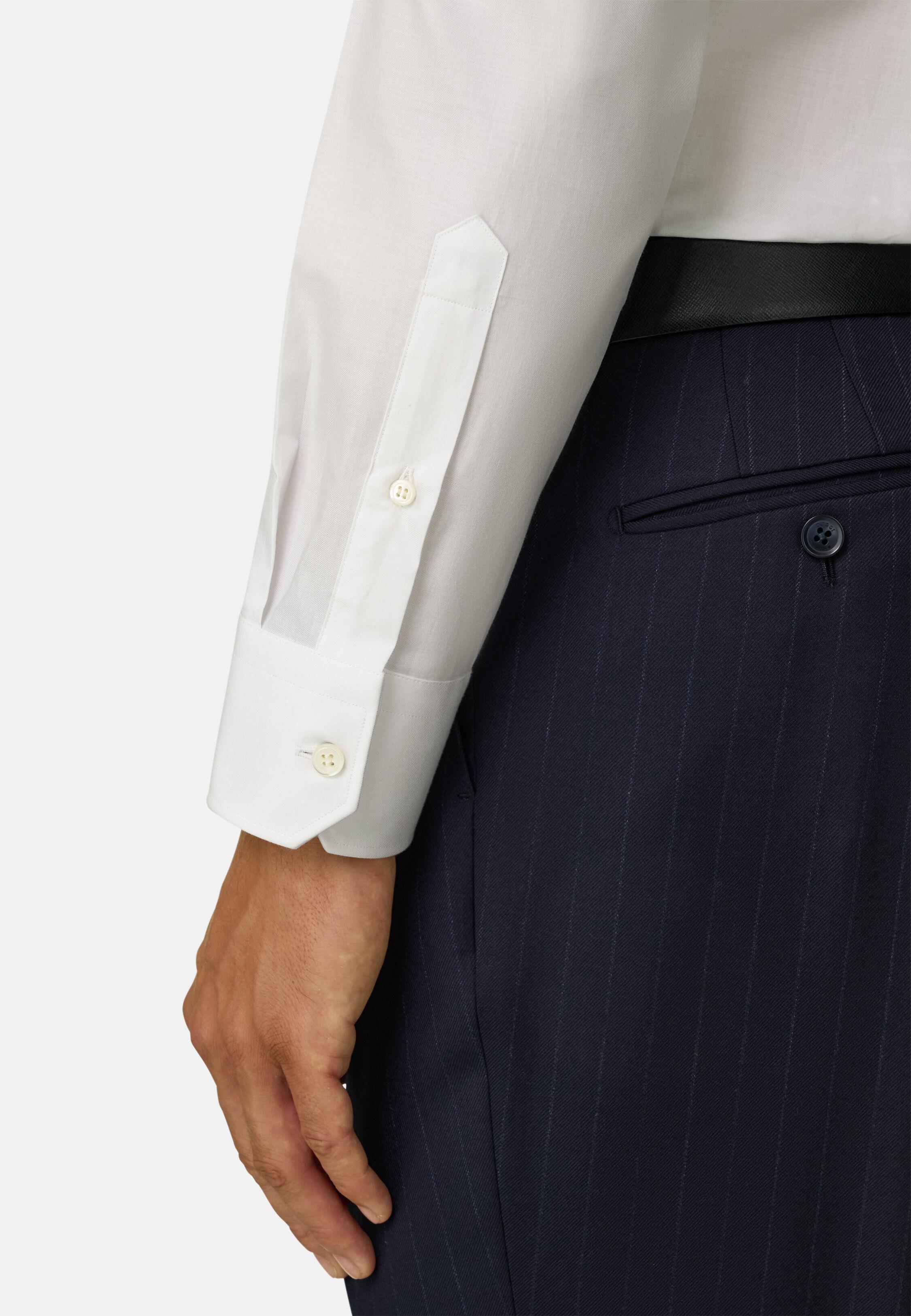 Regular Fit Cotton Twill Shirt White, White, large image number 1
