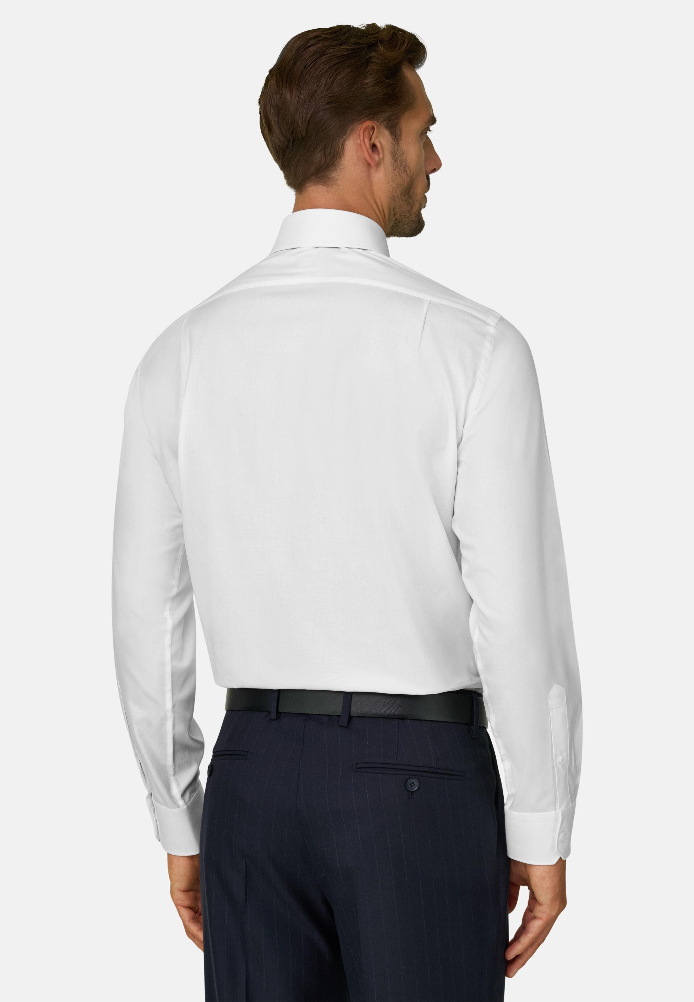Regular Fit Cotton Twill Shirt White, White, large image number 4