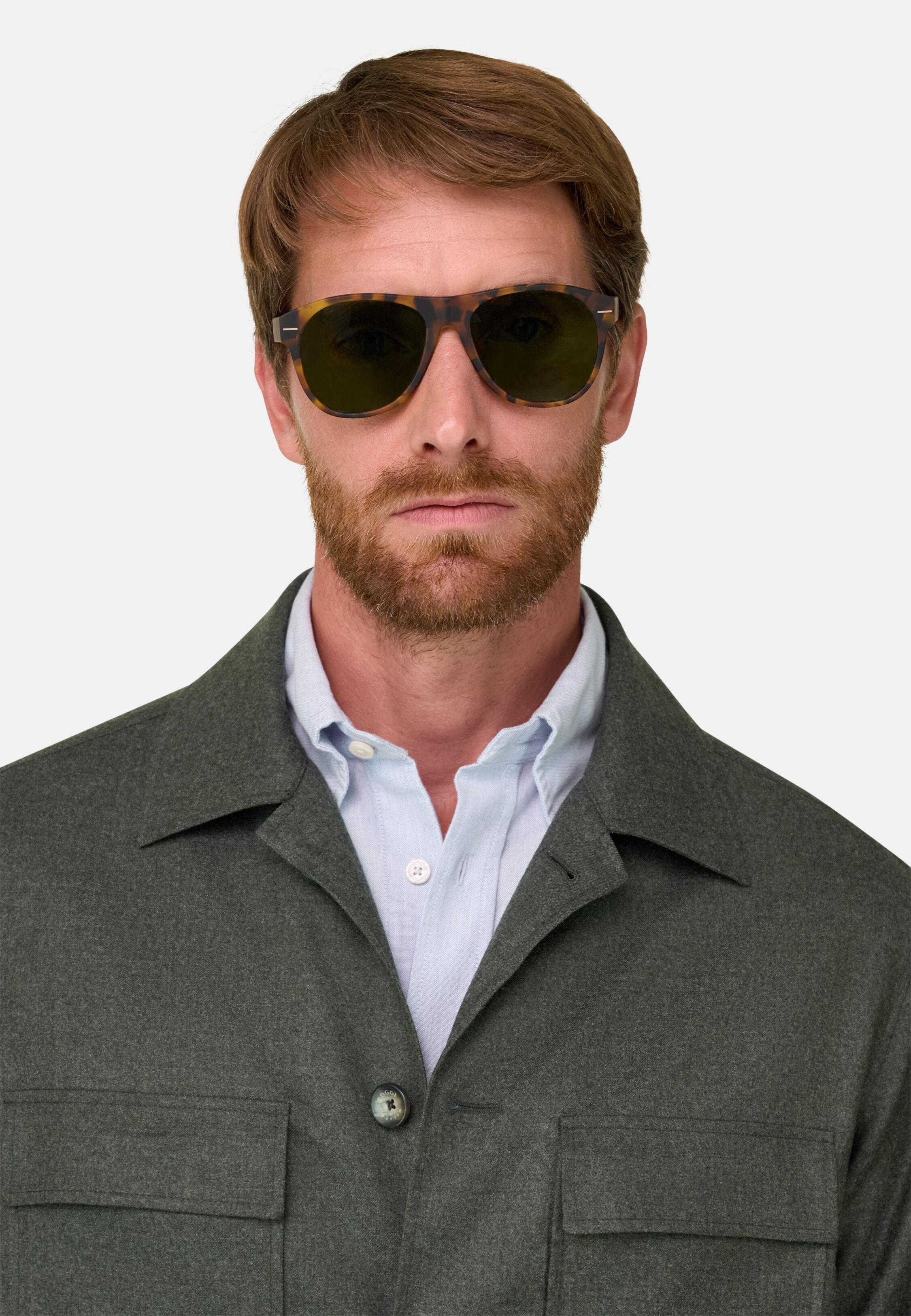 Shacket in Wool Flannel, Military Green, Military Green, medium