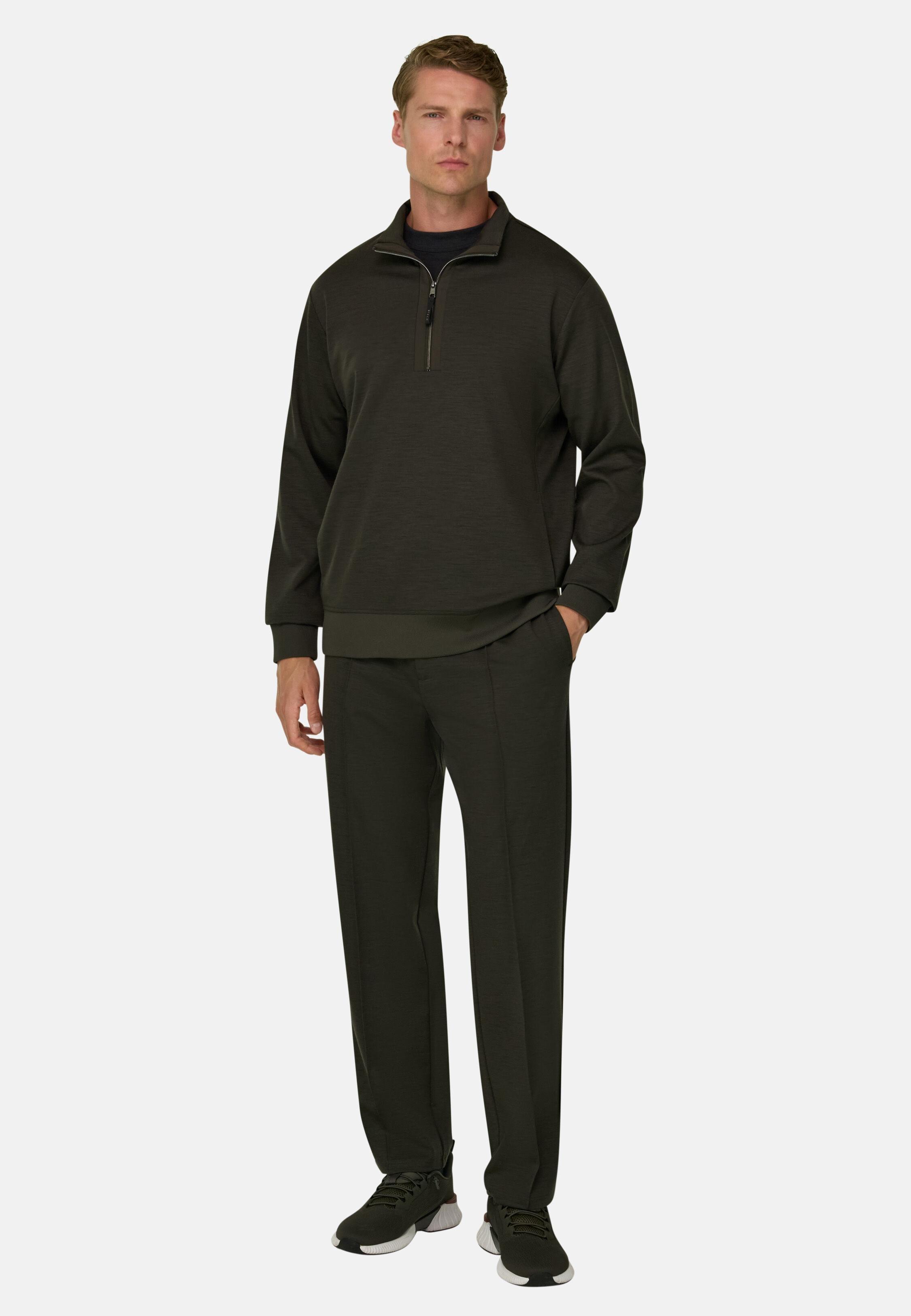Joggers in Wool Blend Wooltech Military Green, Military Green, medium