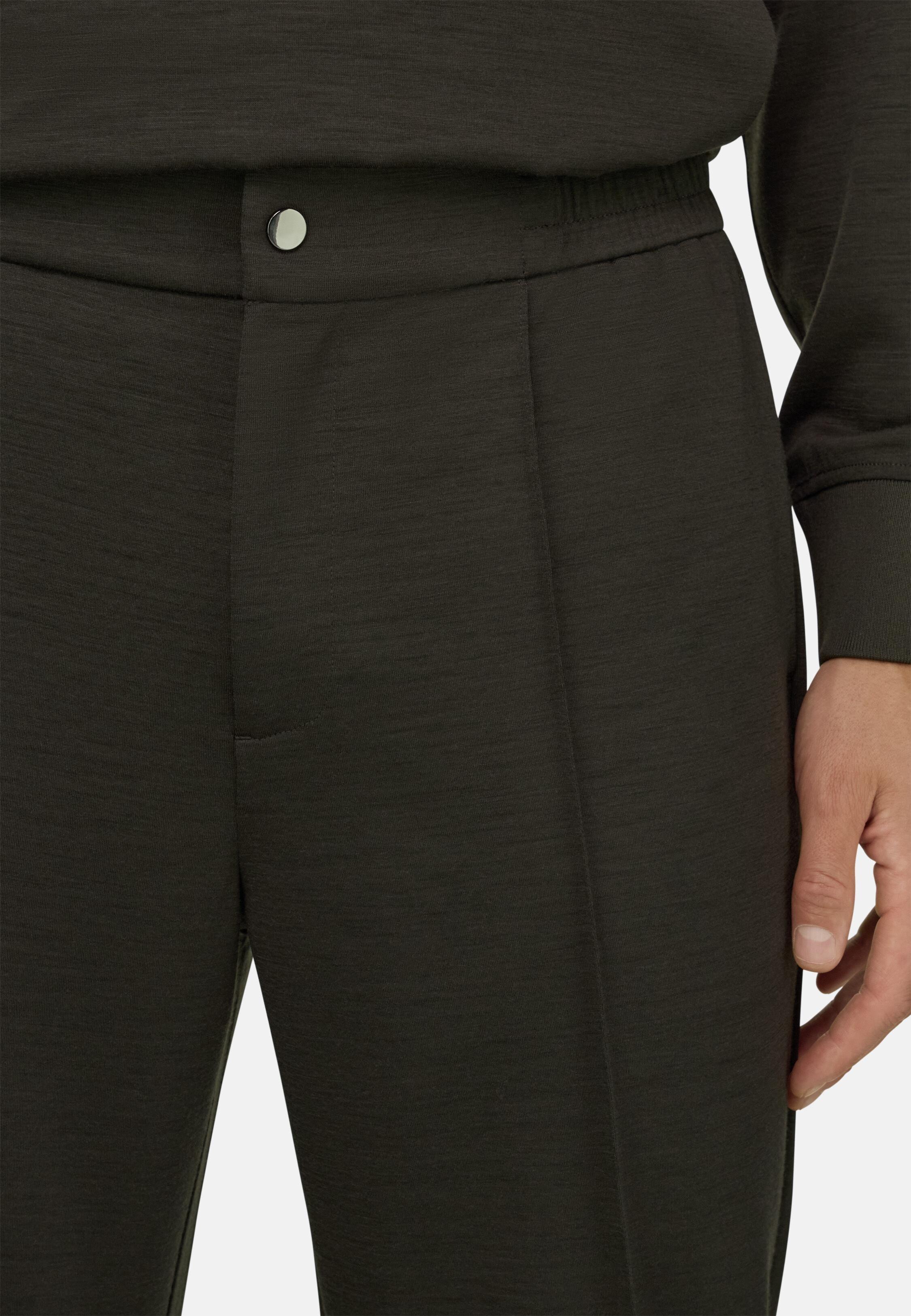 Joggers in Wool Blend Wooltech Military Green, Military Green, large image number 1