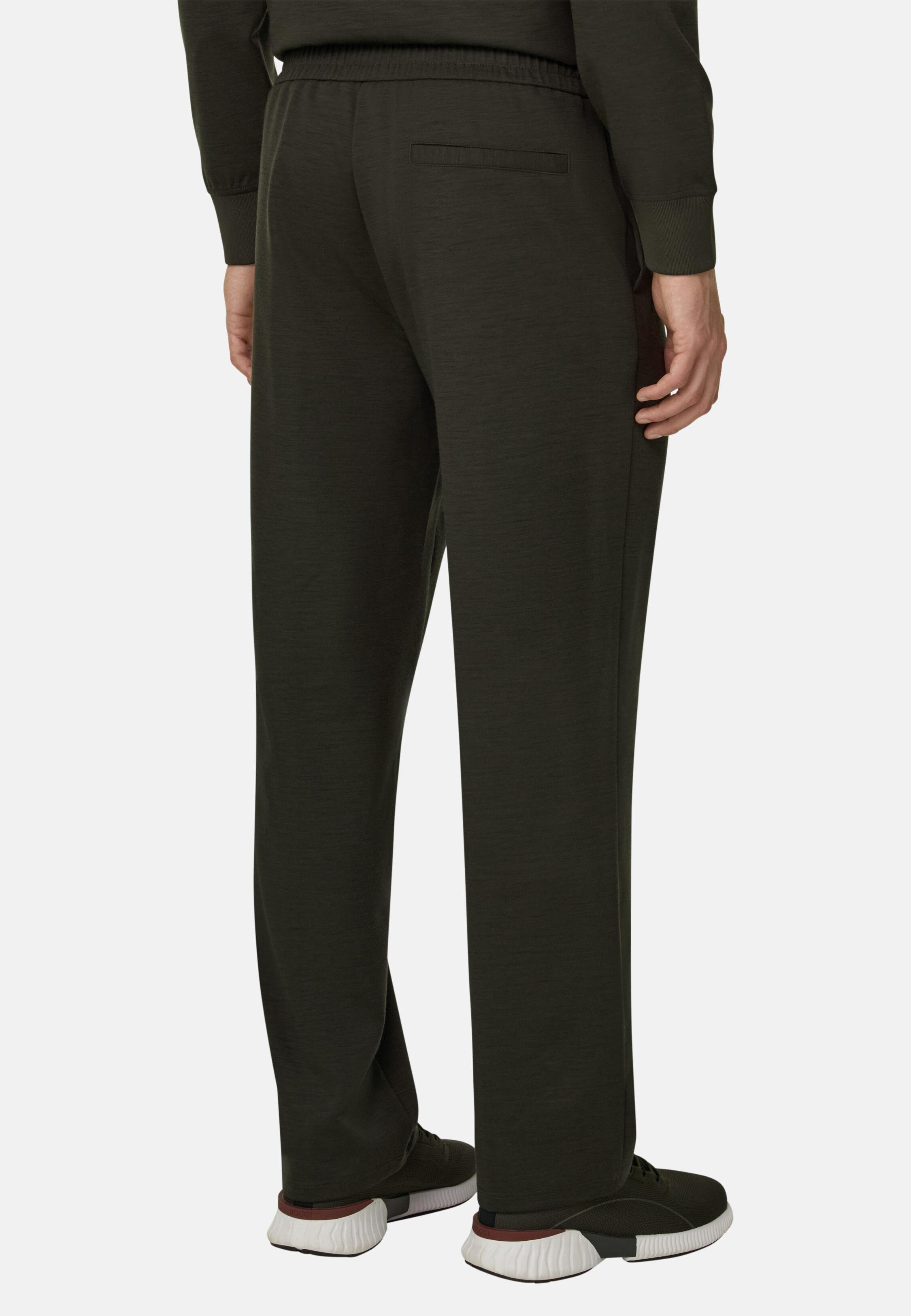 Joggers in Wool Blend Wooltech Military Green, Military Green, large image number 3