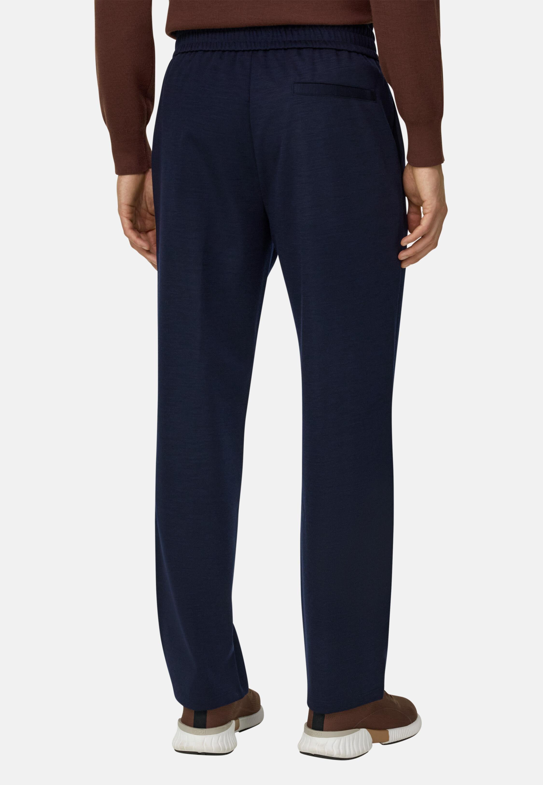 بنطال جوغر من مزيج الصوف Wooltech أزرق كحلي, Navy blue, large image number 3
