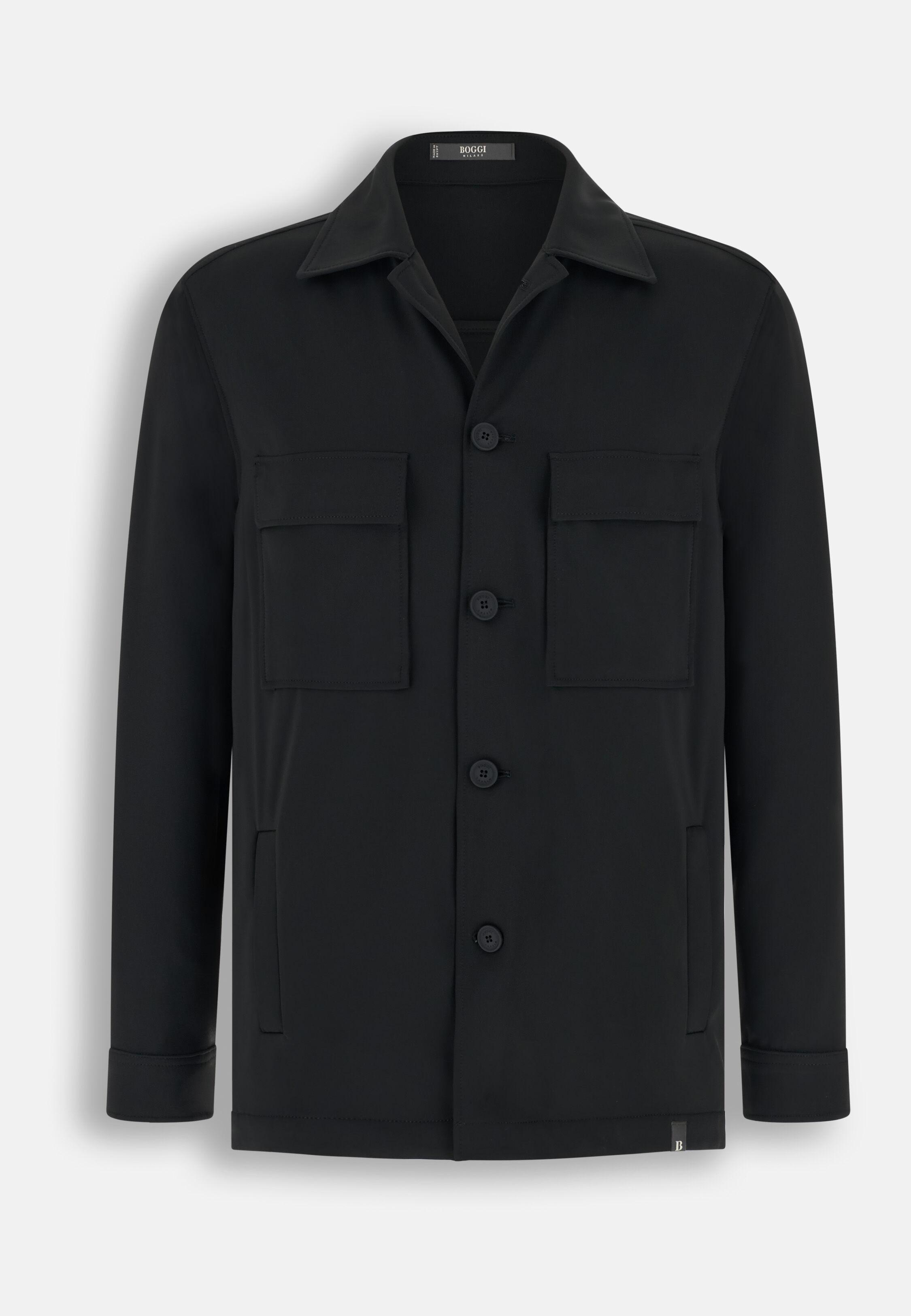 Shirt Jacket Double Nylon Stretch B Tech Black, Black, large image number 4