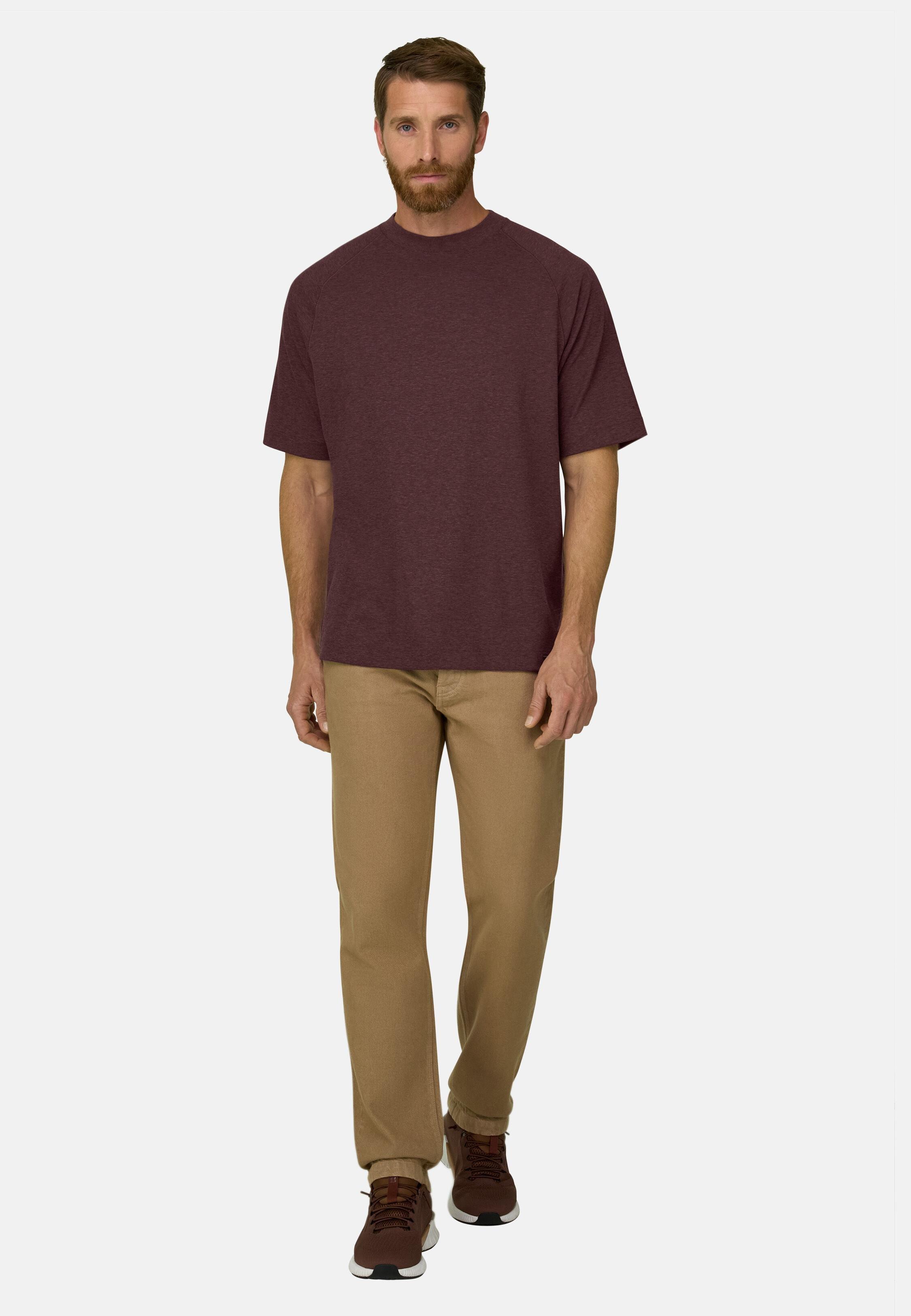 T-Shirt in Piqu&eacute; Cotton Blend M&eacute;lange B Tech Rot, Rot, medium