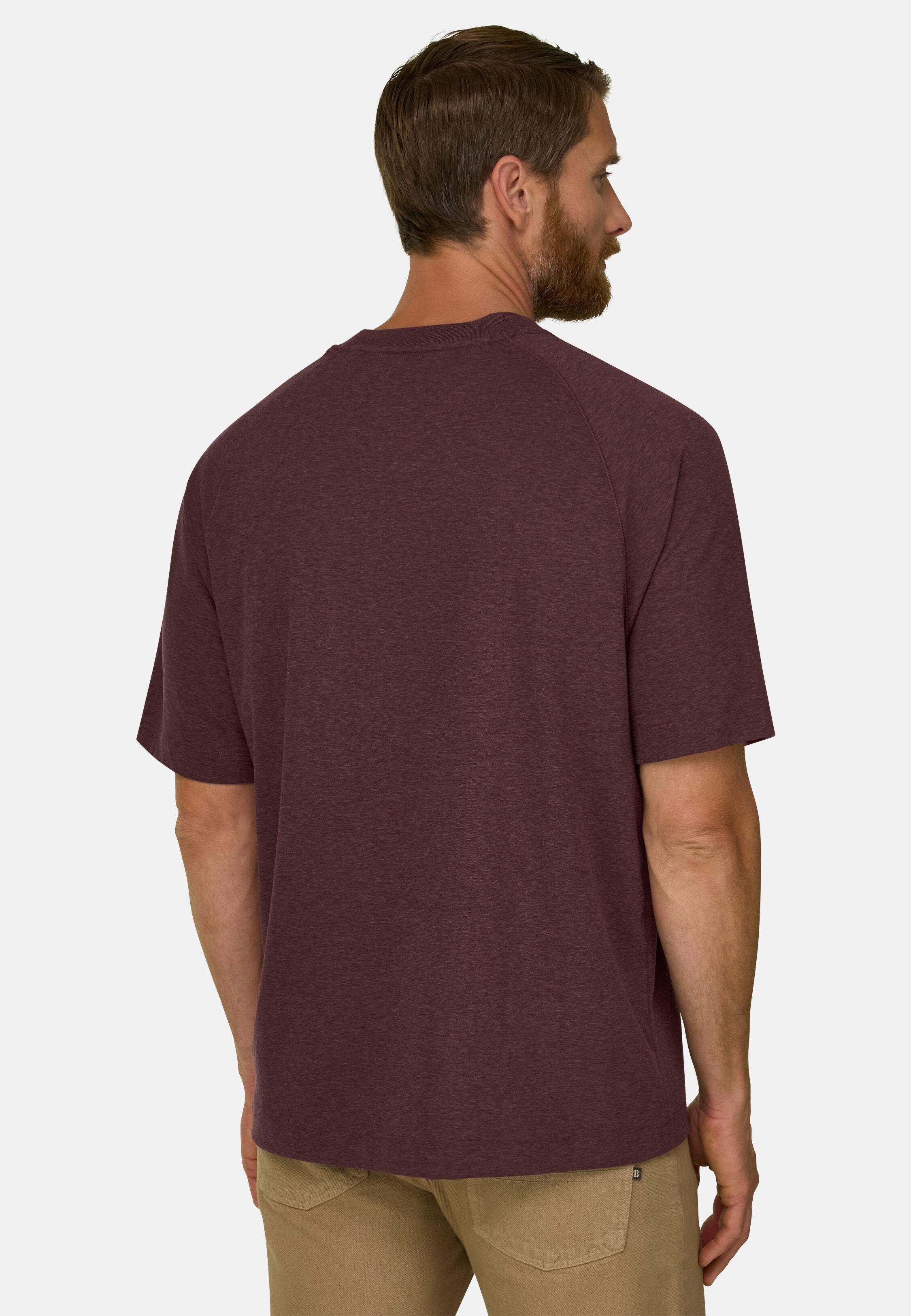 T-Shirt in Piqu&eacute; Cotton Blend M&eacute;lange B Tech Rot, Rot, medium