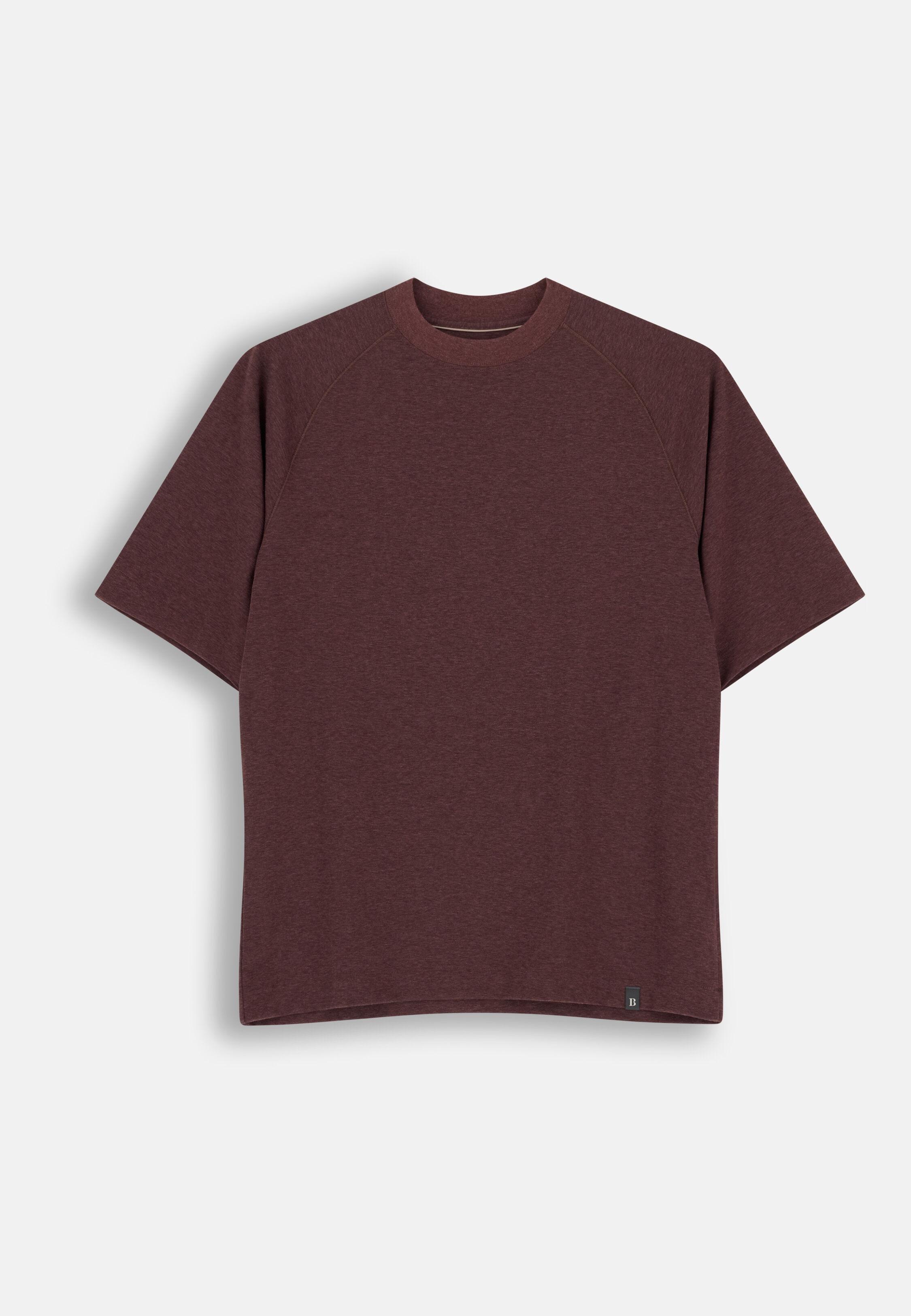 T-Shirt in Piqu&eacute; Cotton Blend M&eacute;lange B-Tech, Rot, Rot, large image number 4
