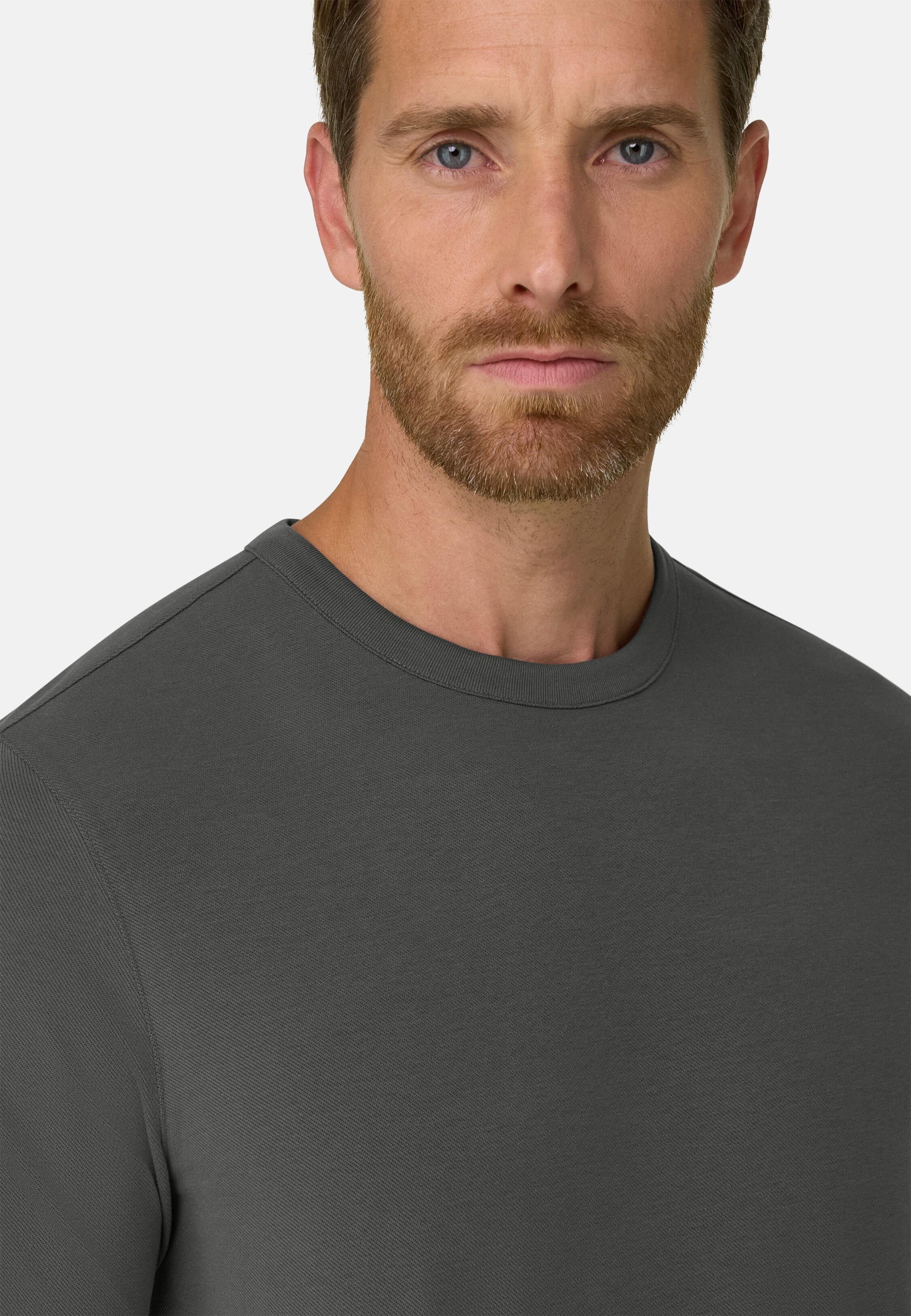 تي شيرت من جيرسيه مزيج القطن بنقشة قطرية B Tech أخضر عسكري, Military Green, medium