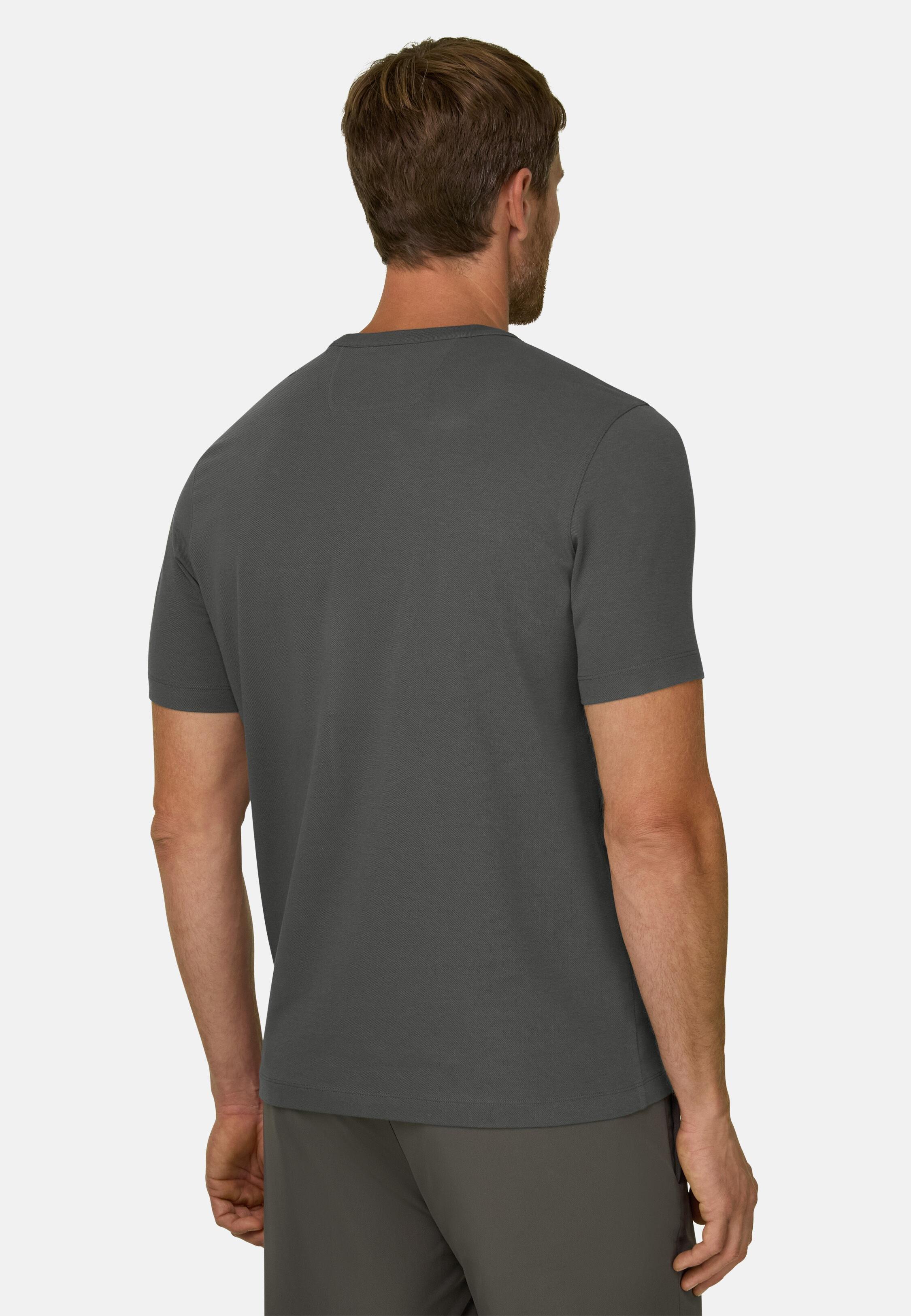 تي شيرت من جيرسيه مزيج القطن بنقشة قطرية B Tech أخضر عسكري, Military Green, large image number 2