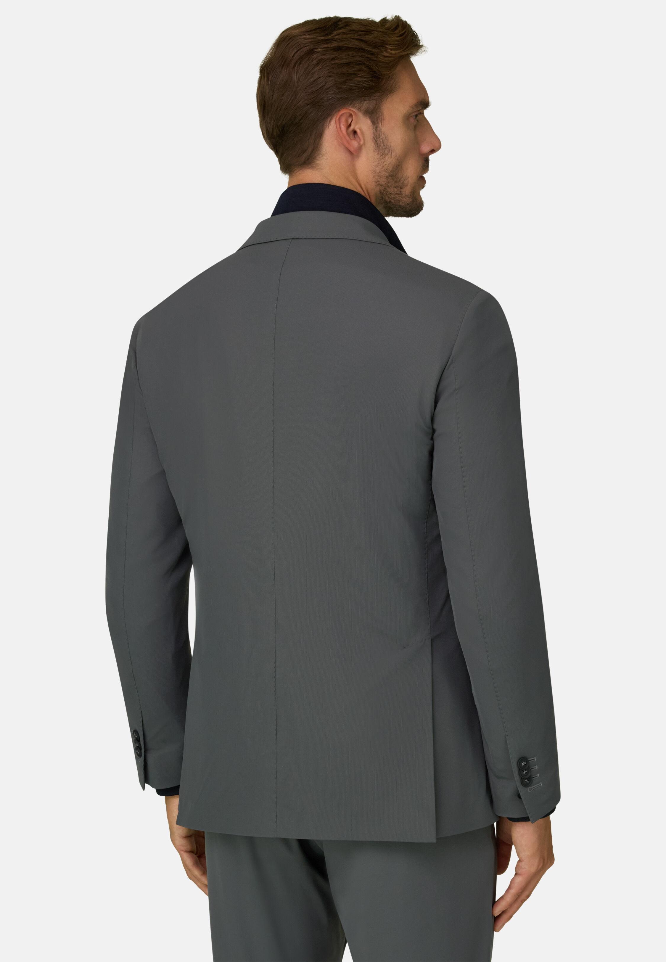 Blazer in Stretch Nylon Cannet&eacute; B Tech Grey, Grey, medium