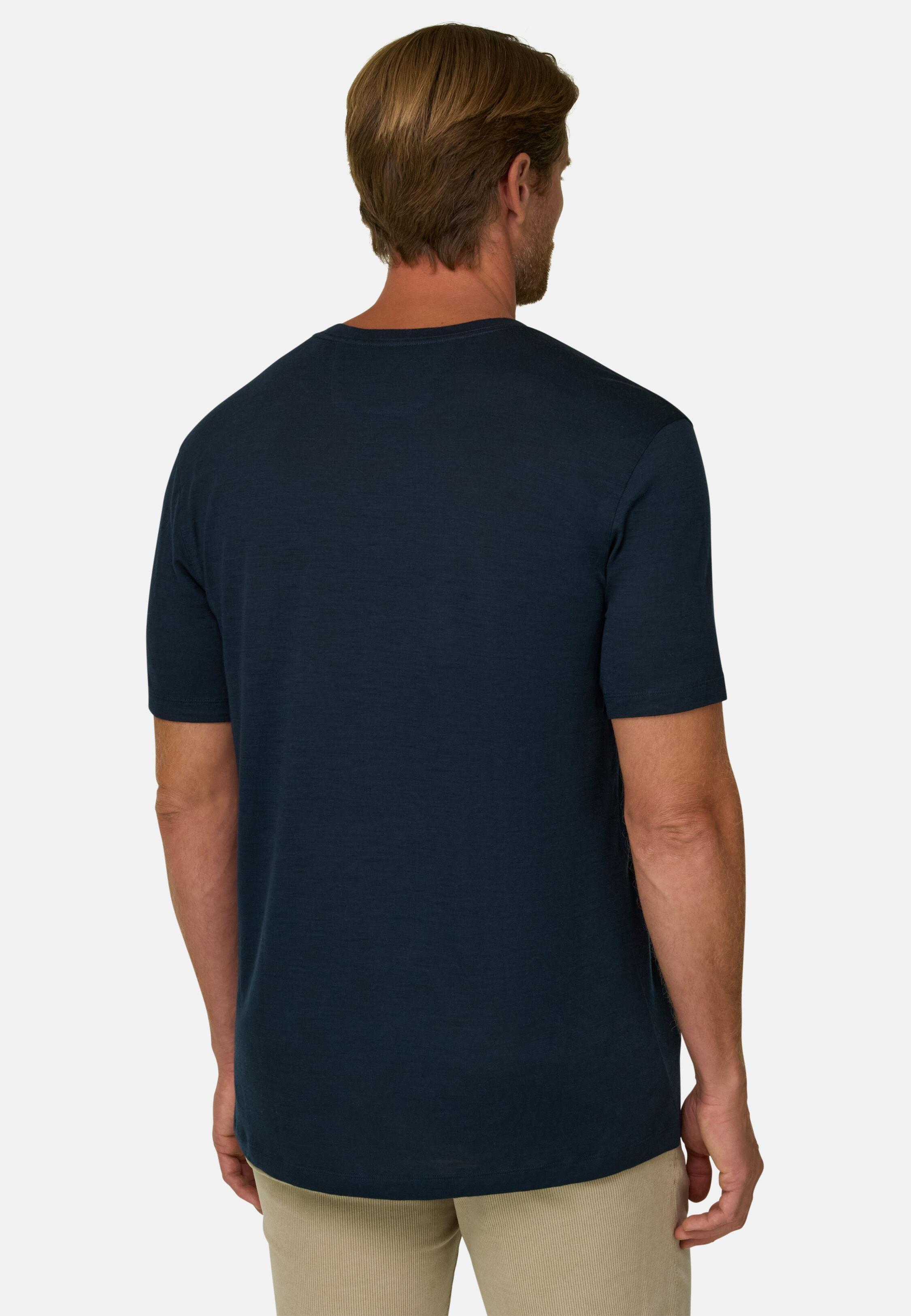 T-Shirt Jersey Cotton Tencel Blend Navy blue, Navy blue, large image number 7