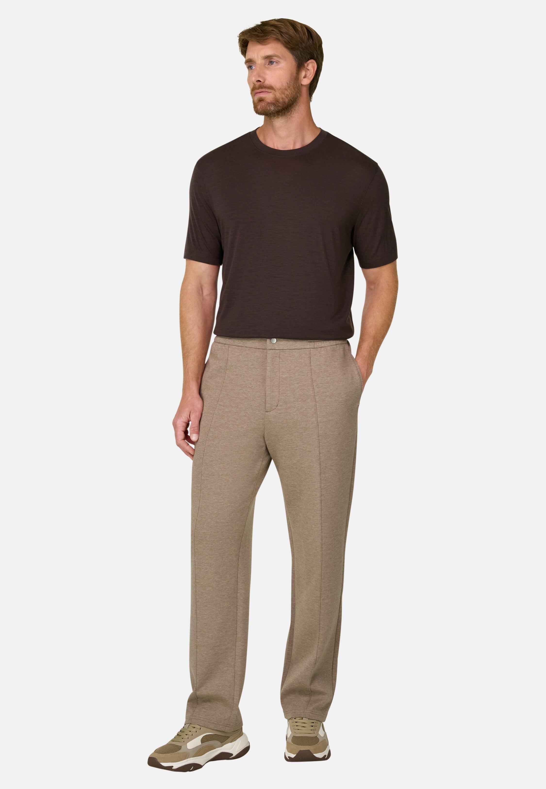 تي شيرت من مزيج الجيرسي والقطن والتنسل, Dark brown, medium
