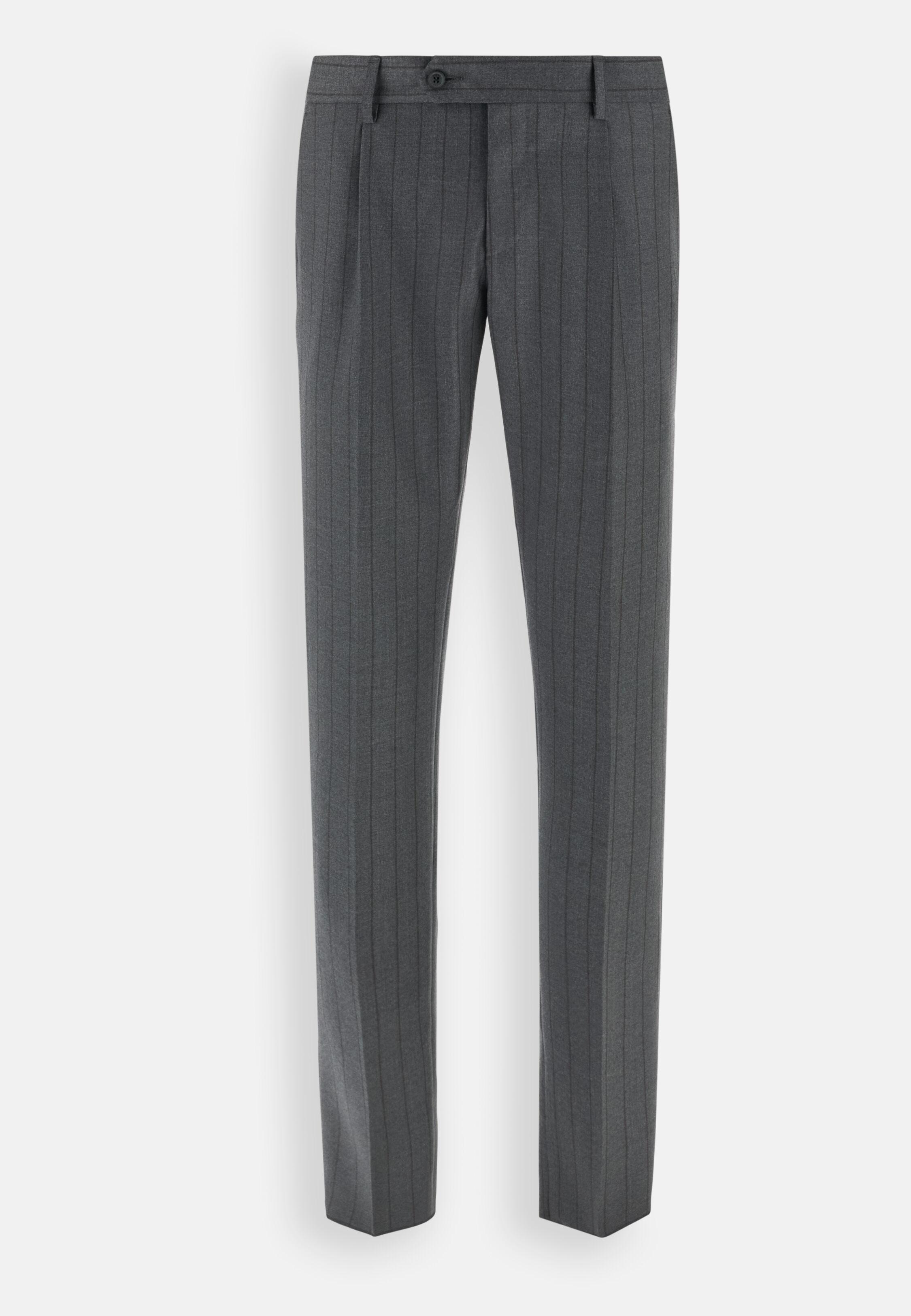 Pinstripe Wool Suit Grey, Grey, large image number 8