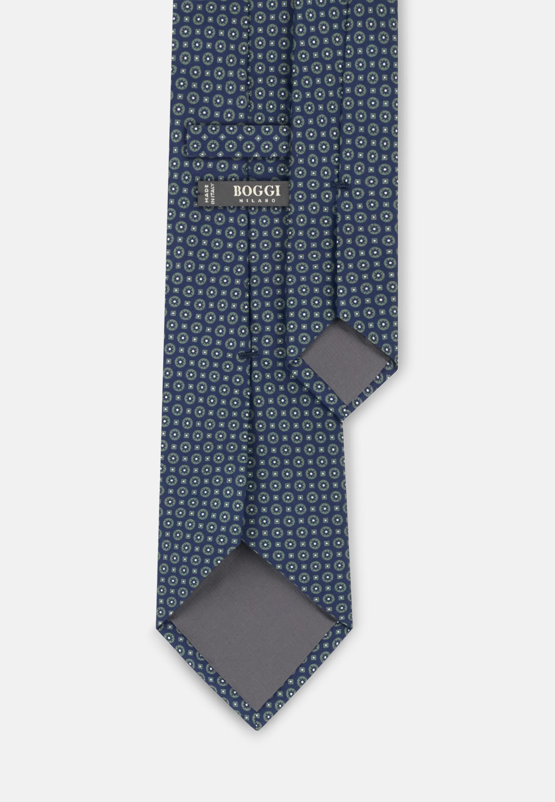 Tie Medallion Pattern Silk , Green, medium
