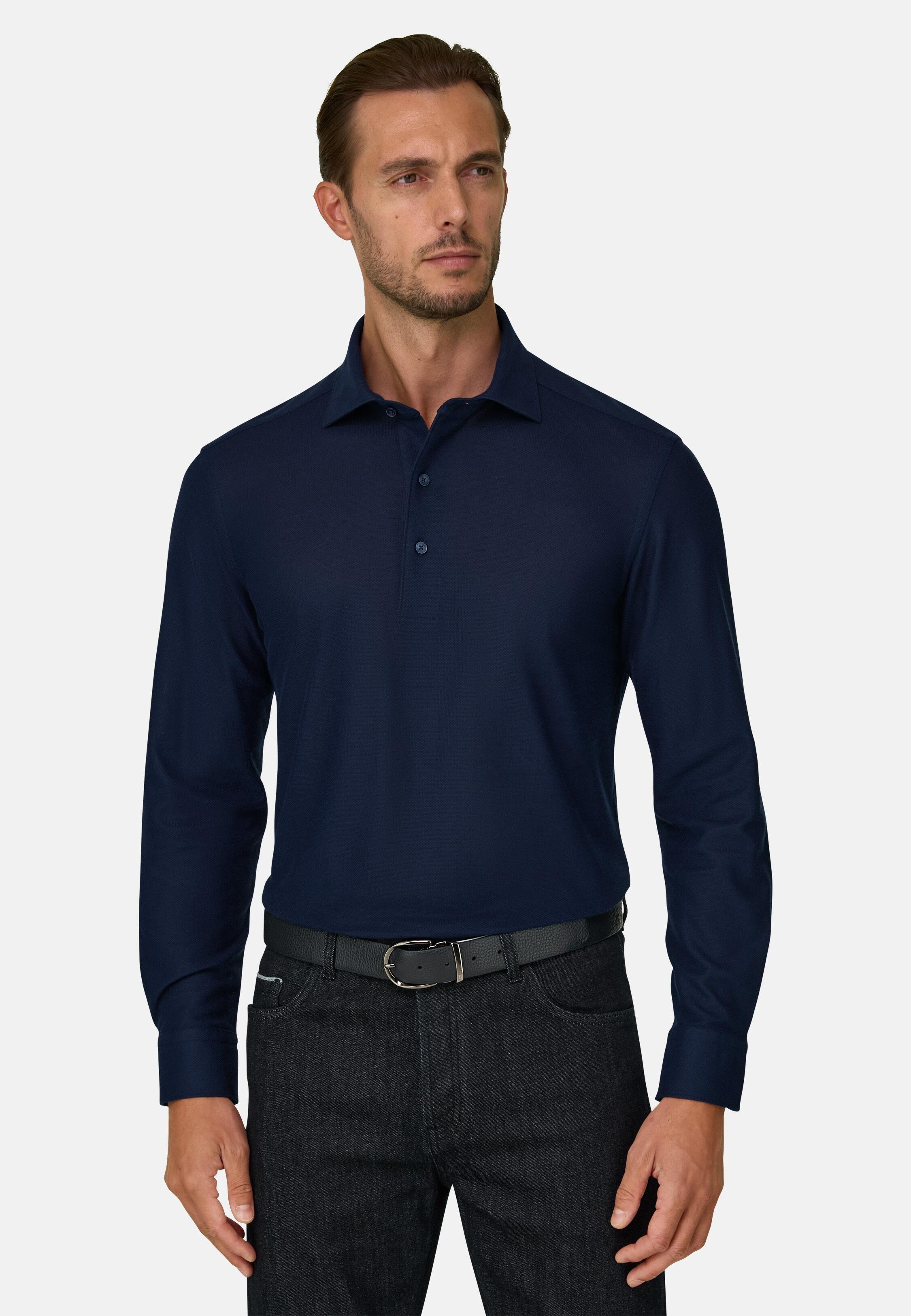 ساكورا | بولو من جيرسيه ياباني أزرق كحلي داكن, DARK NAVY, large image number 1