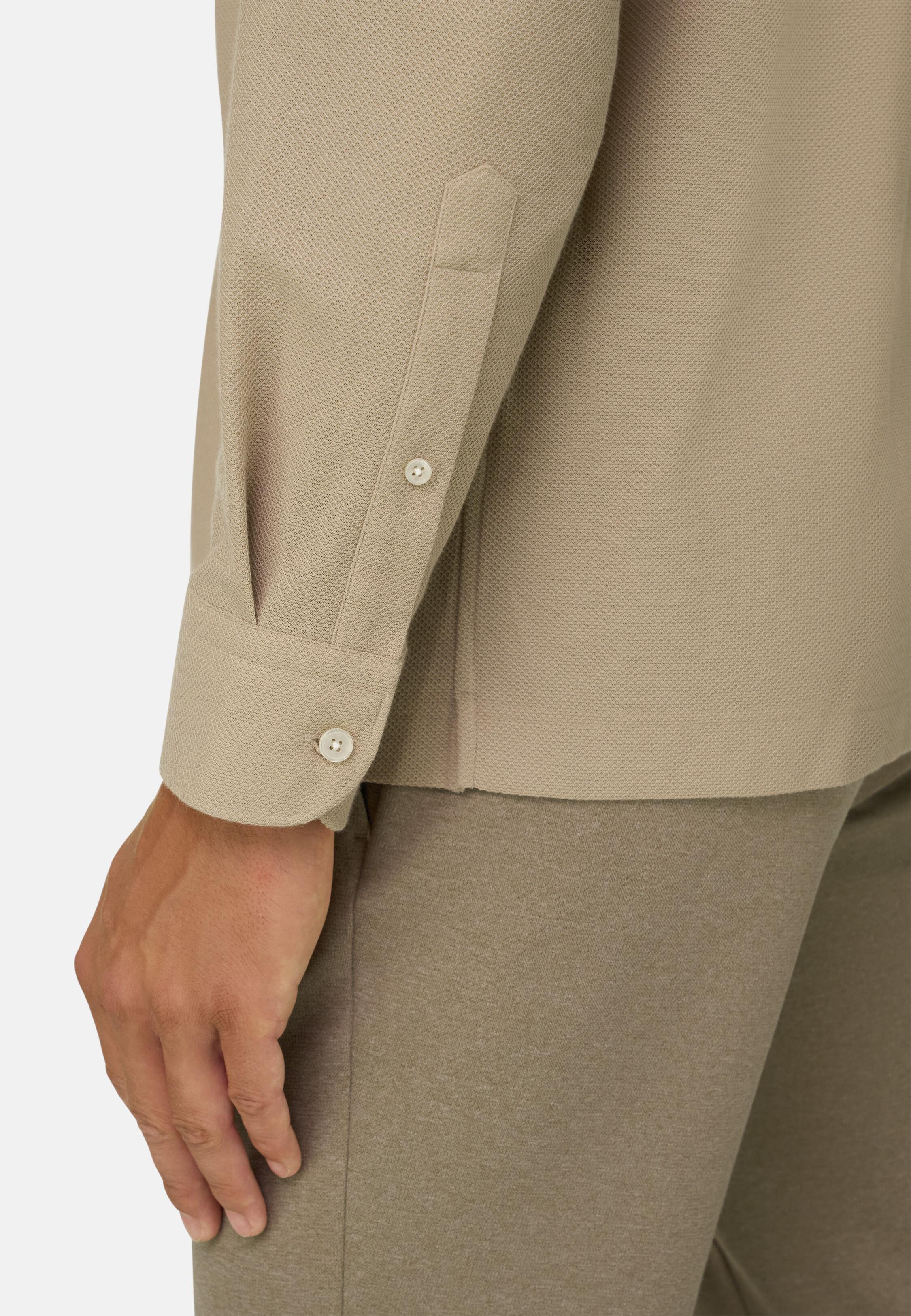 Sakura | Polo in Japanese Jersey Beige, Beige, large image number 3