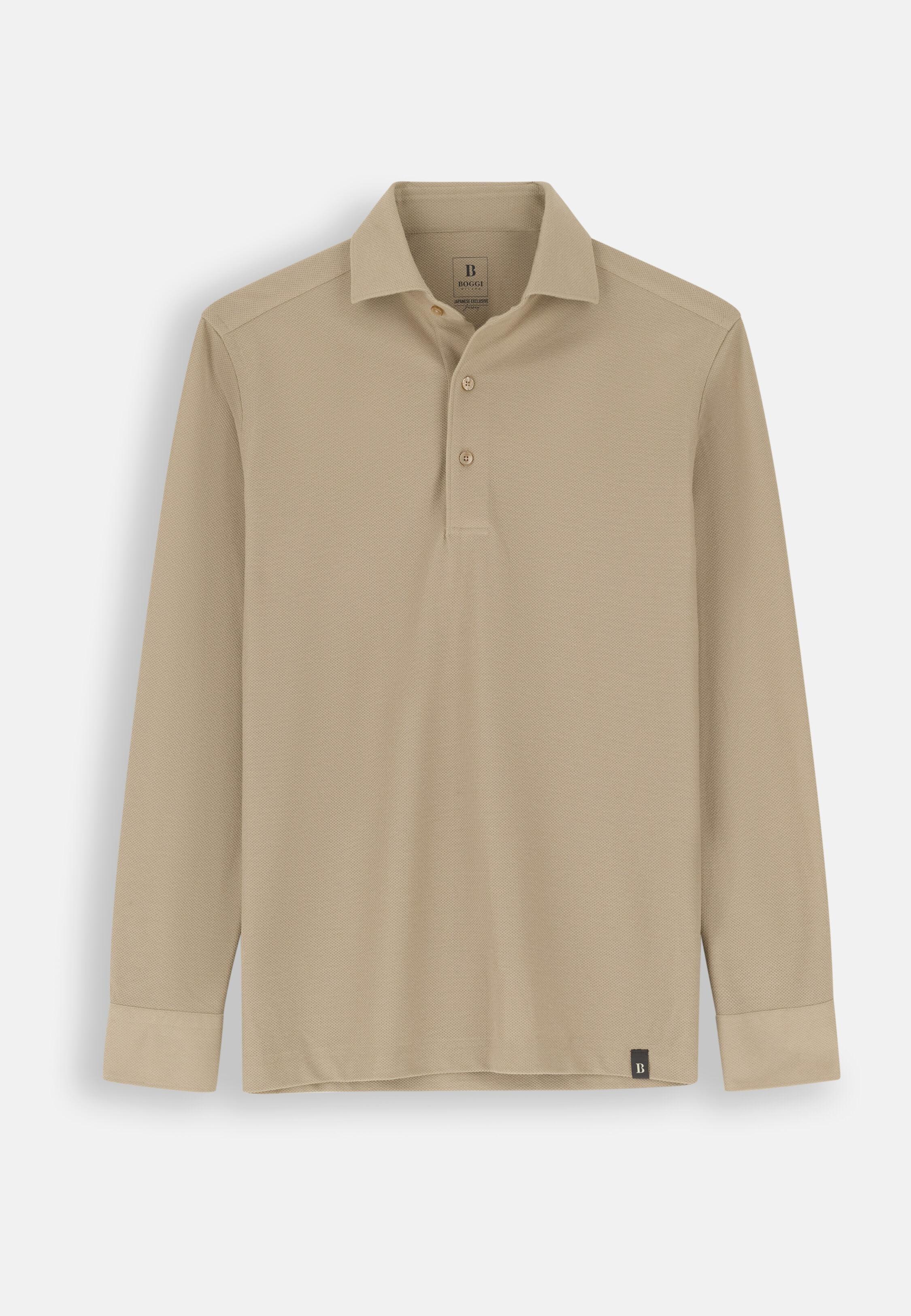 Sakura | Polo in Japanese Jersey Beige, Beige, large image number 6