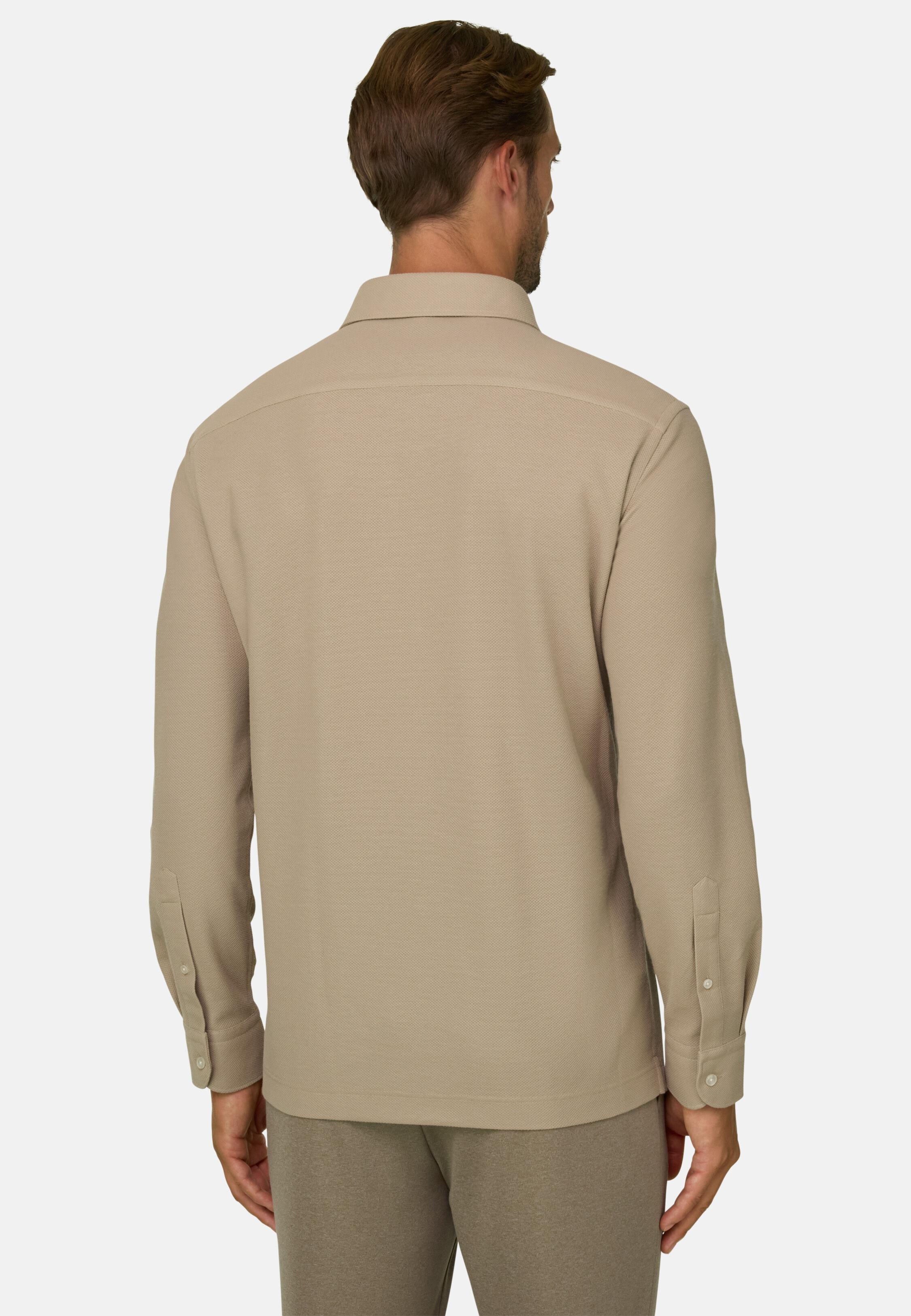 Sakura | Polo in Japanese Jersey Beige, Beige, large image number 8