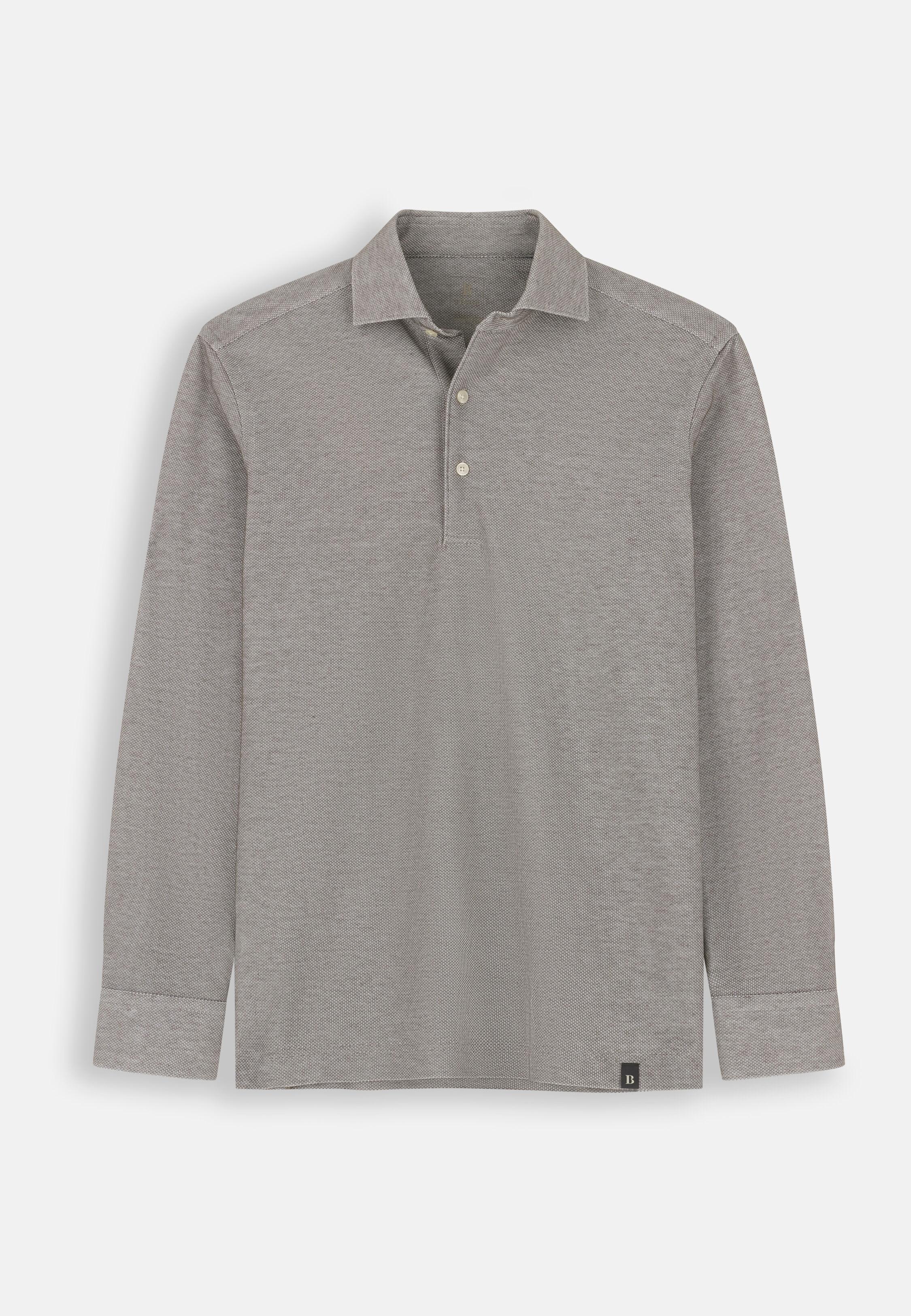 Sakura | Polo in Japanese Jersey, Brown, Brown, large image number 3