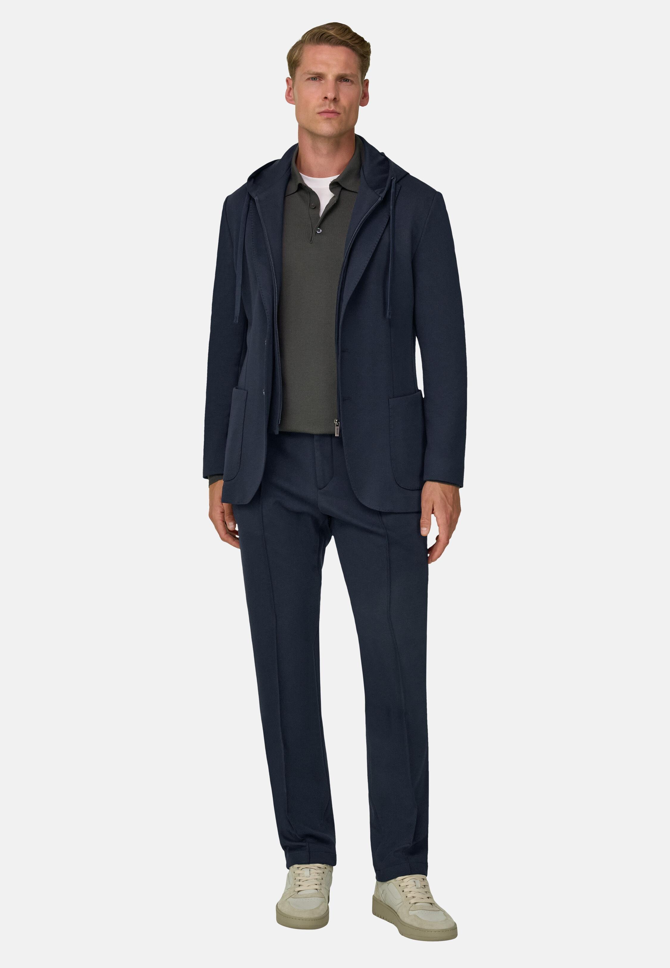Sweatshirt Blazer Madison In Cotton Blend B Jersey, Navy, Navy blue, medium