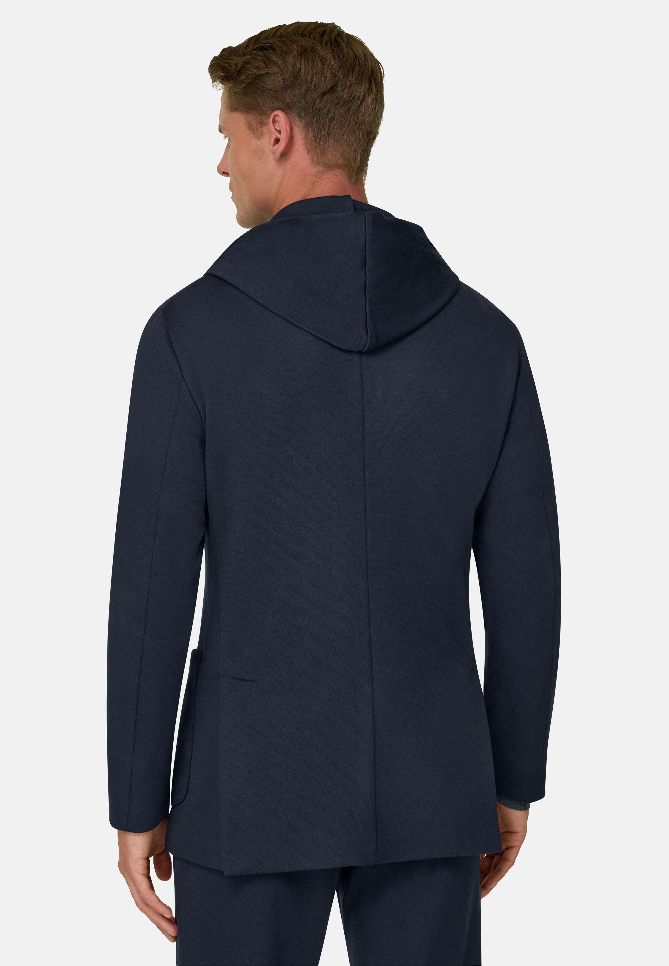 Sweatshirt Blazer Madison In Cotton Blend B Jersey, Navy, Navy blue, large image number 2