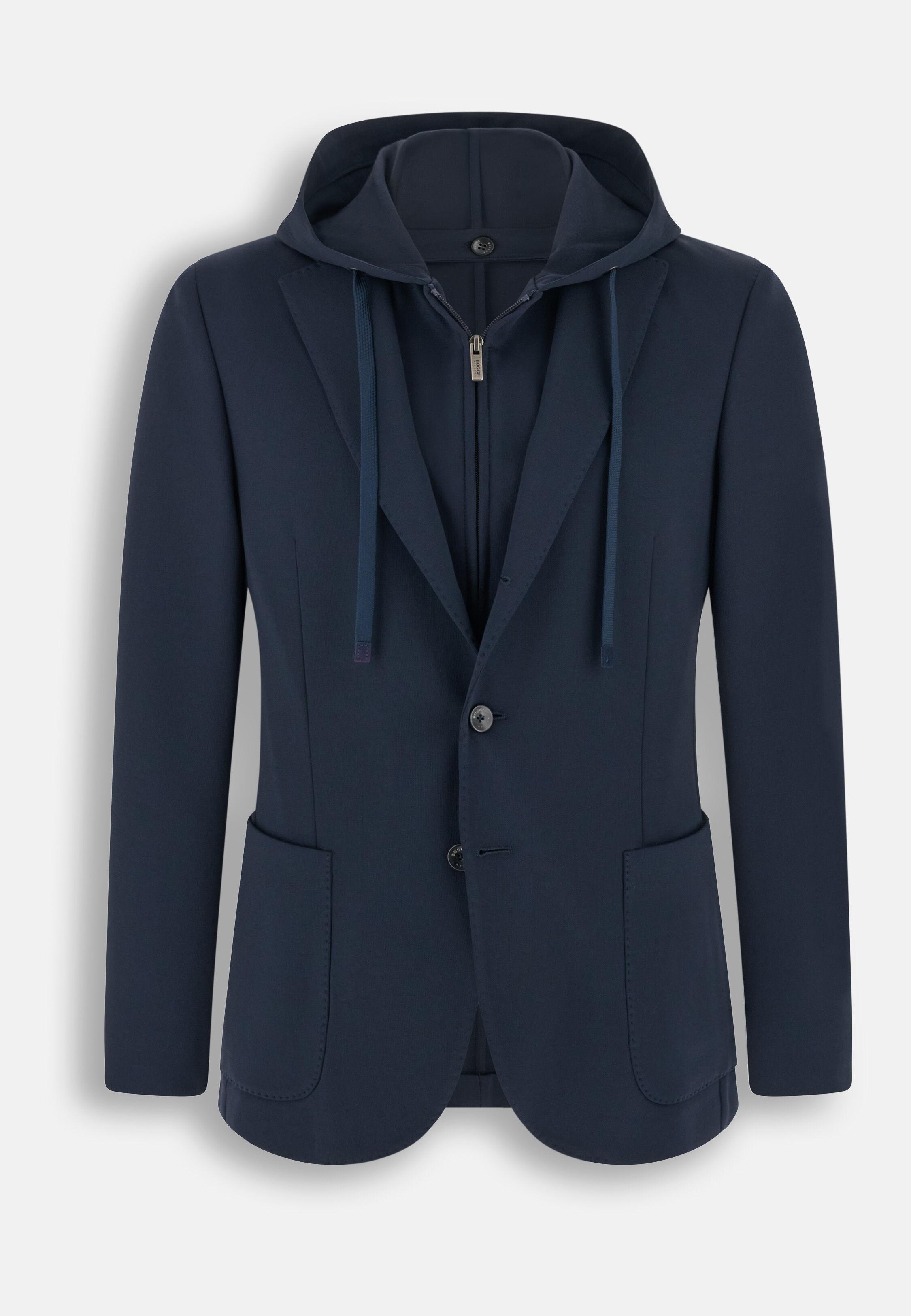 Sweatshirt Blazer Madison In Cotton Blend B Jersey, Navy, Navy blue, large image number 4