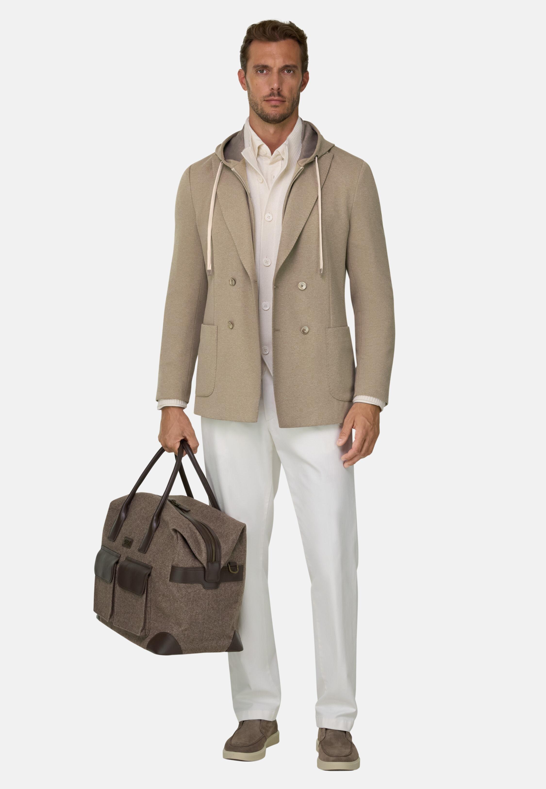 بليزر سويت شيرت ماديسون من مزيج القطن والجيرسي B, Taupe, medium