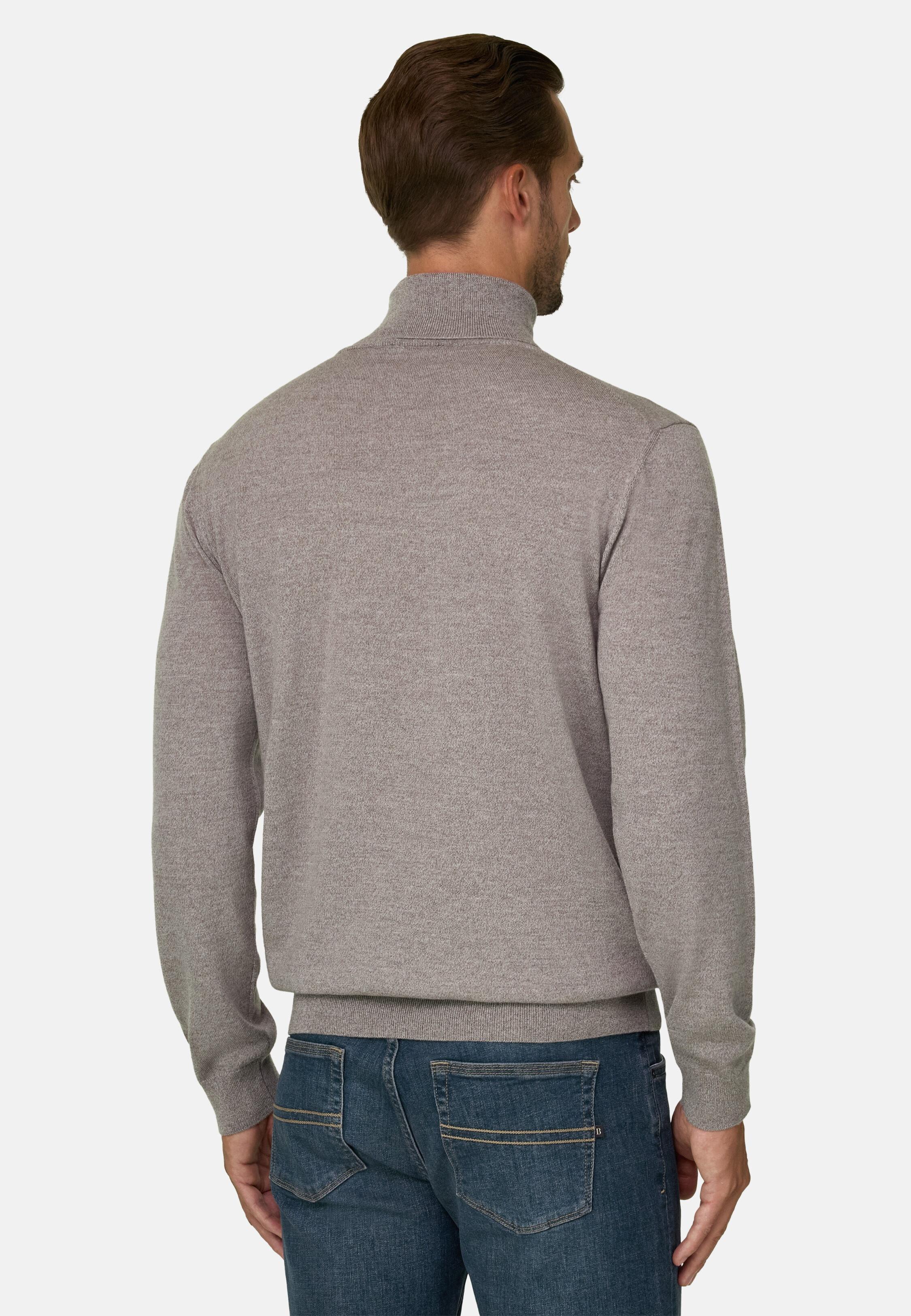 Turtleneck Jumper in Merino Wool Cashwool&reg; Moulin&eacute; Sand, Sand, medium