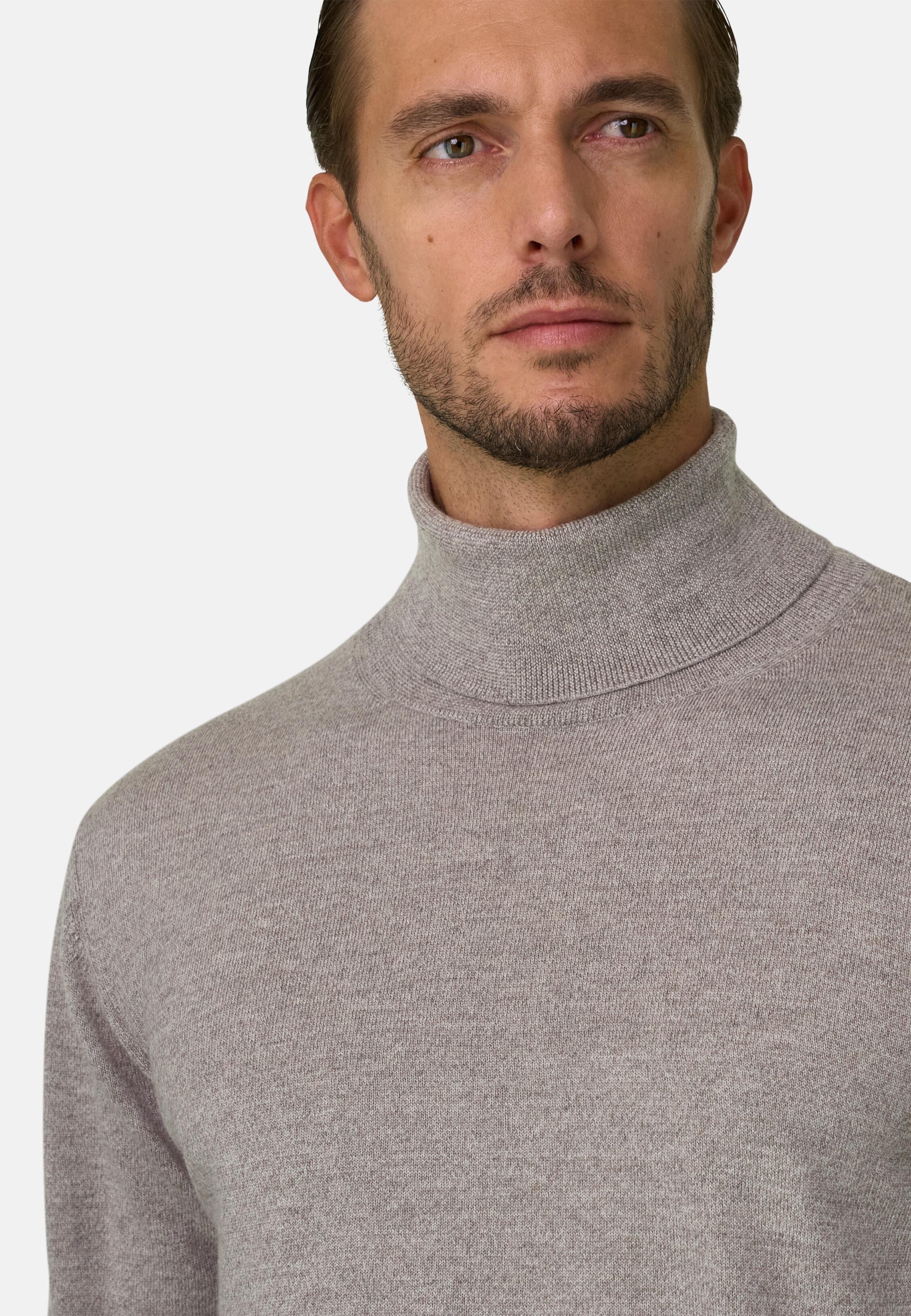 Turtleneck Jumper in Merino Wool Cashwool&reg; Moulin&eacute;, Sand, Sand, large image number 1
