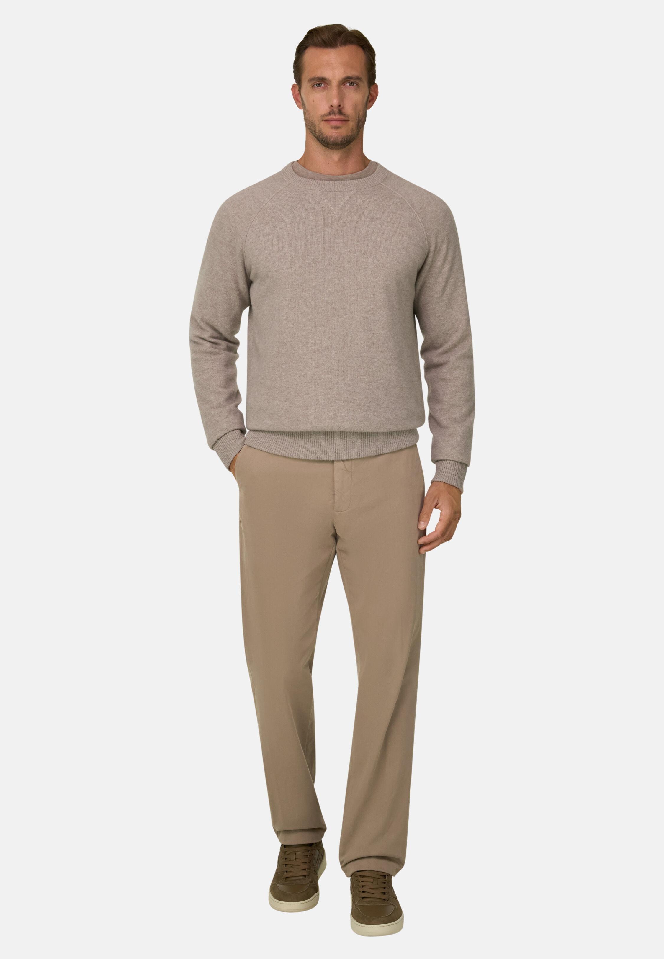 بنطال من القطن المرن, Taupe, large image number 0