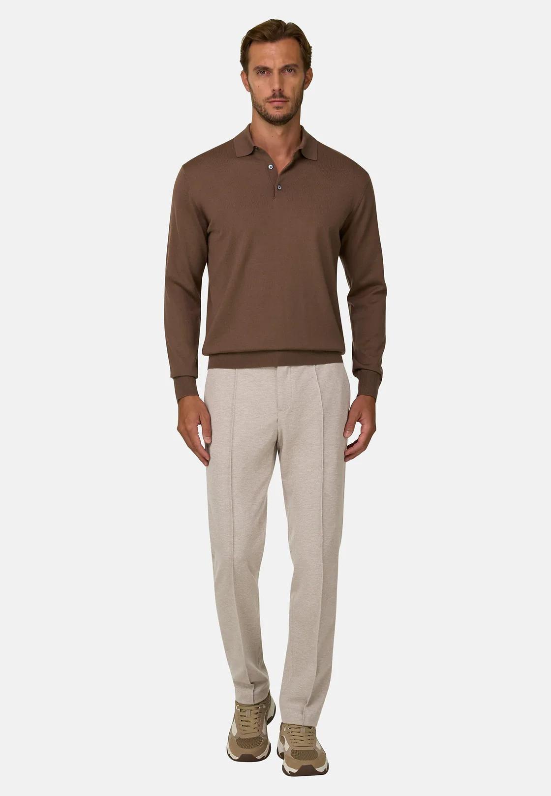 Trousers in Technical Jersey Beige, Sand, large image number 0