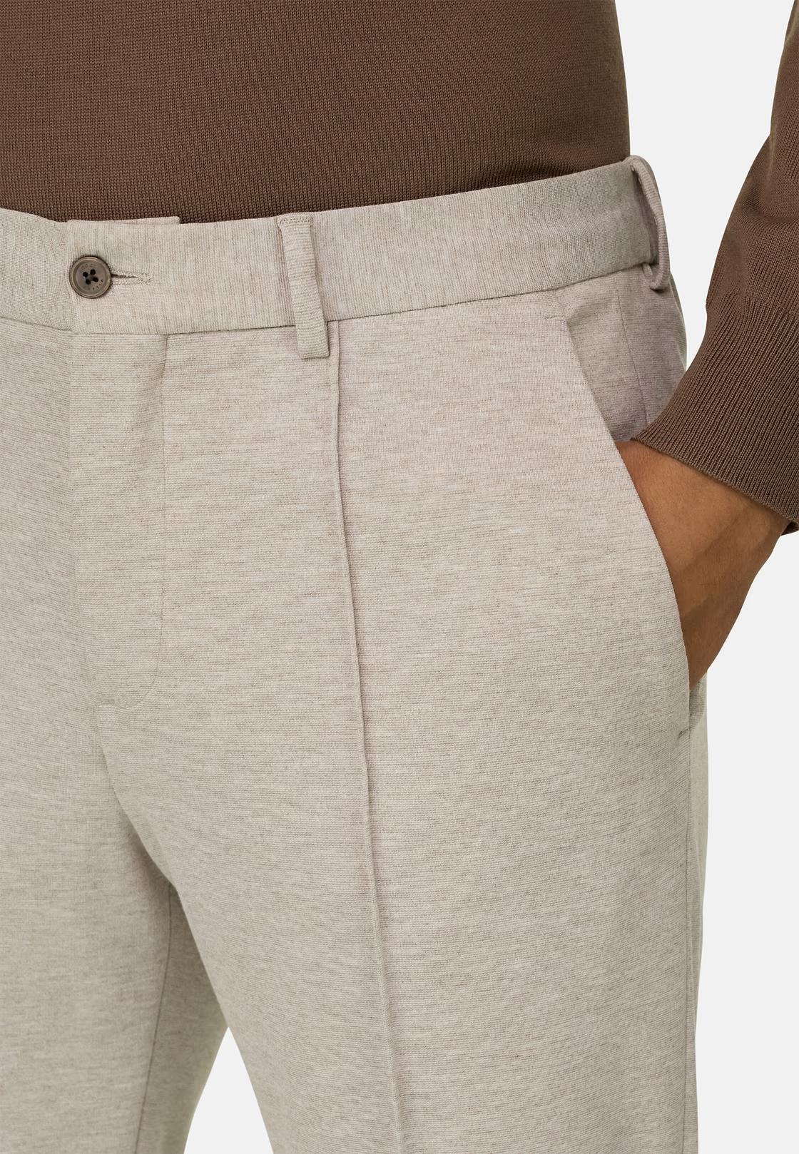 Trousers in Technical Jersey Beige, Sand, large image number 2