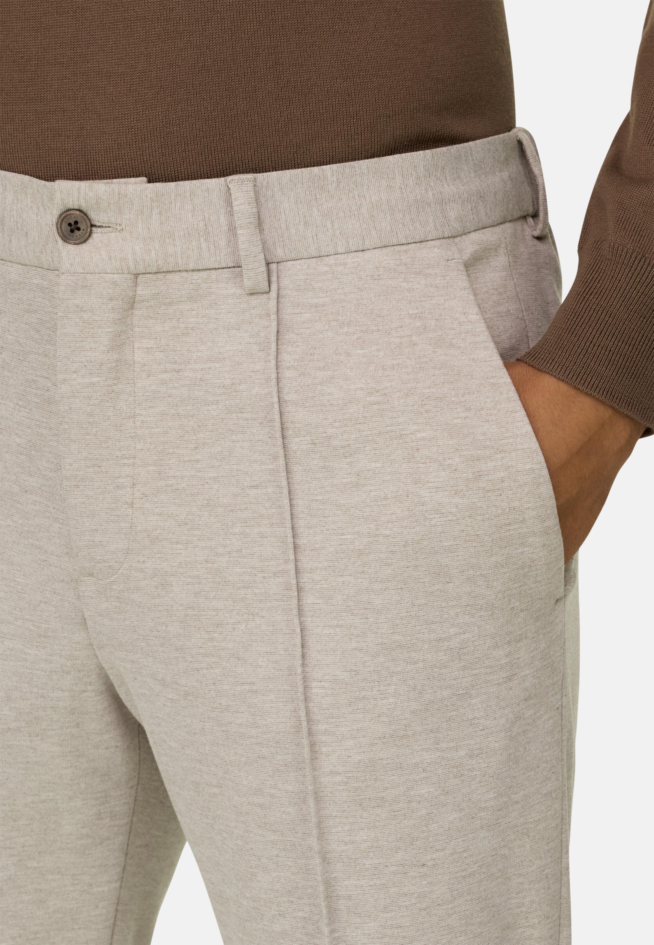 Trousers in Technical Jersey Beige, Sand, large image number 3