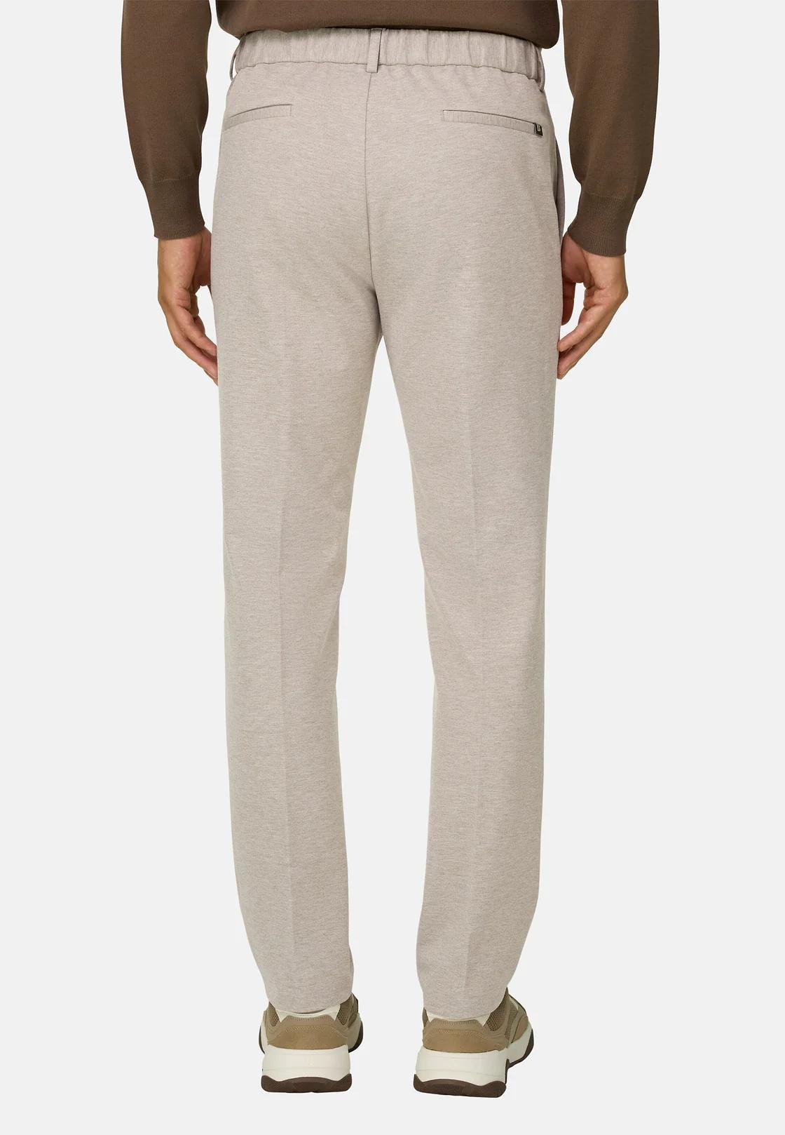 Trousers in Technical Jersey Beige, Sand, large image number 4