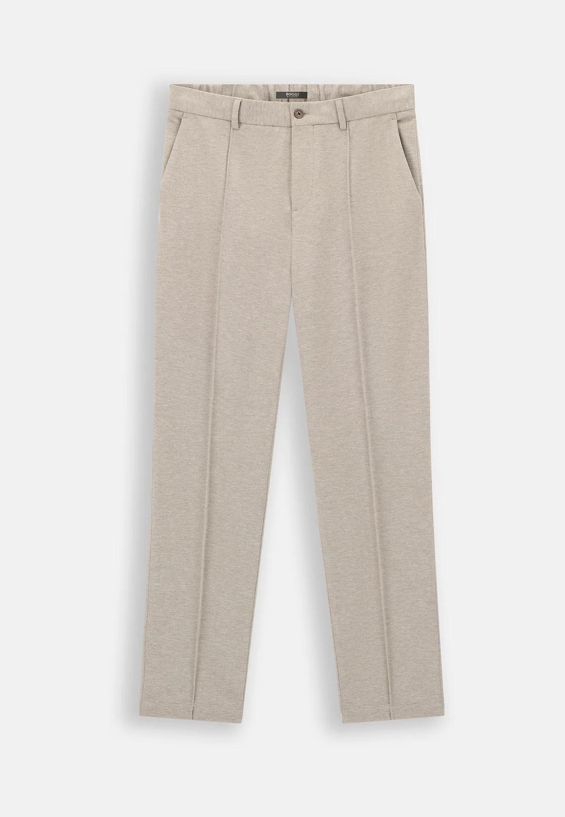 Trousers in Technical Jersey Beige, Sand, large image number 6