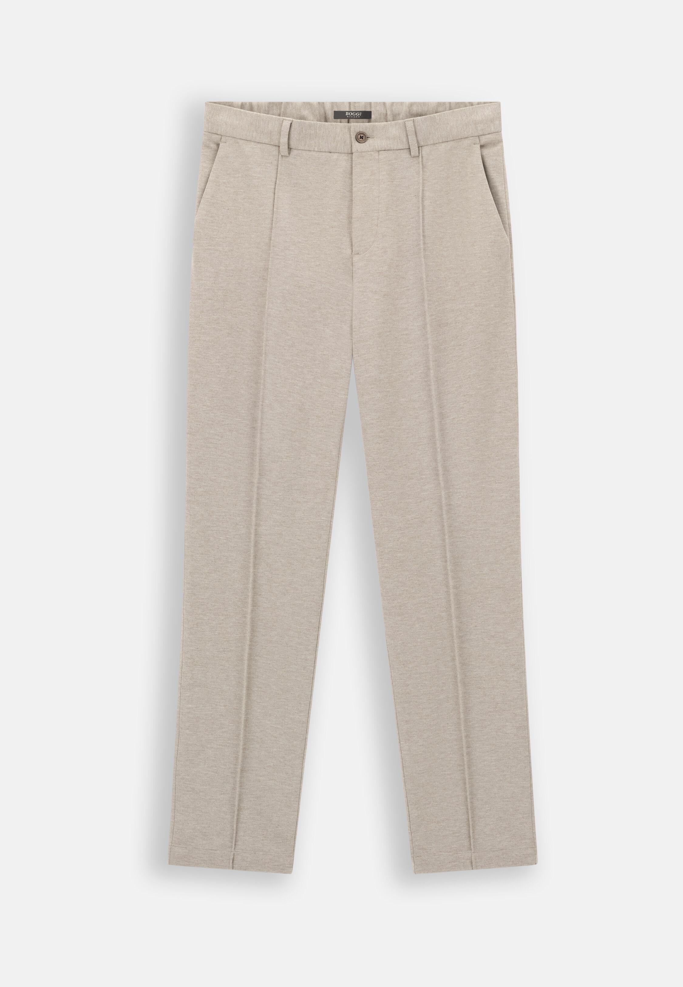 Trousers in Technical Jersey Beige, Sand, large image number 7