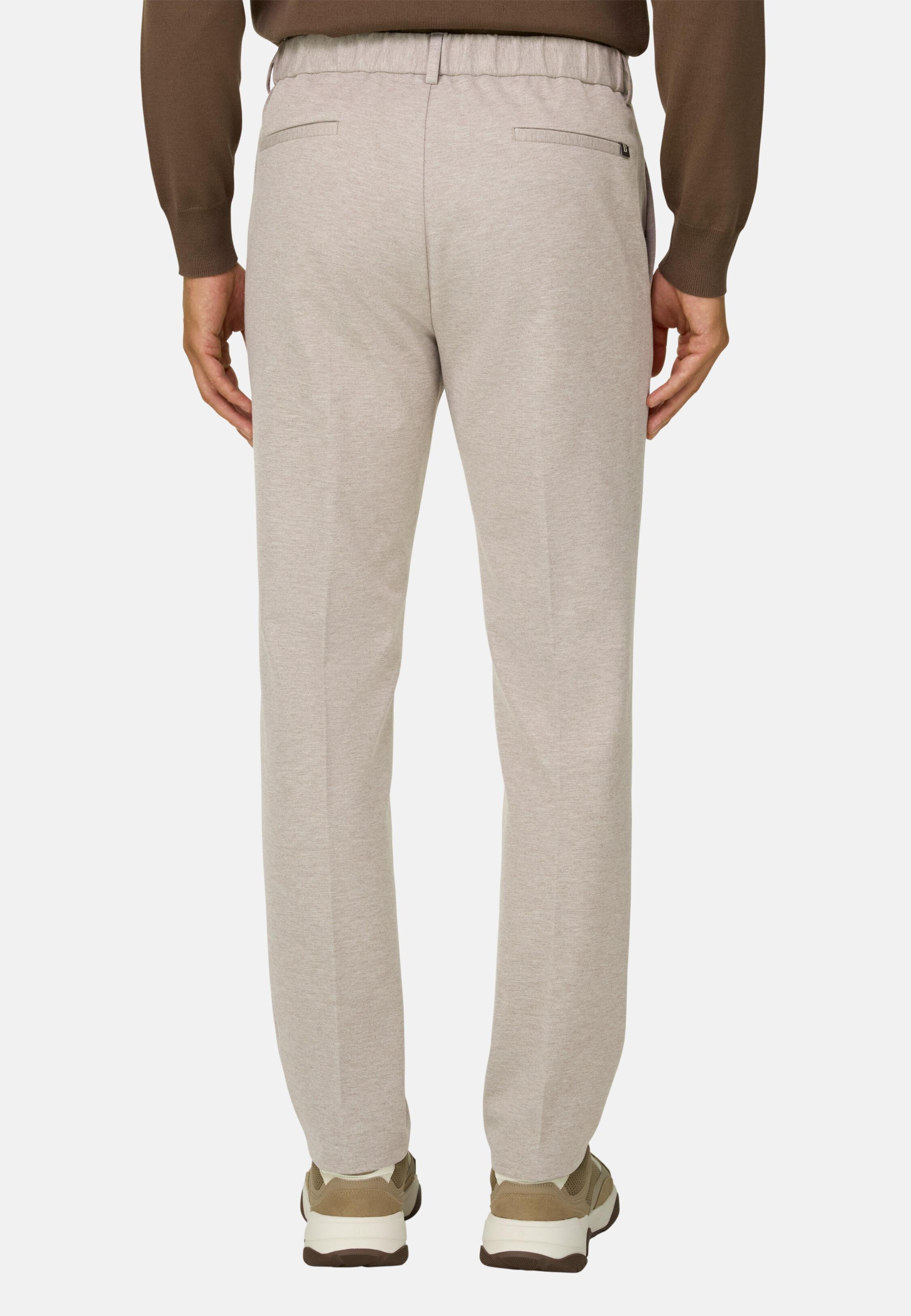Trousers in Technical Jersey Beige, Sand, large image number 8