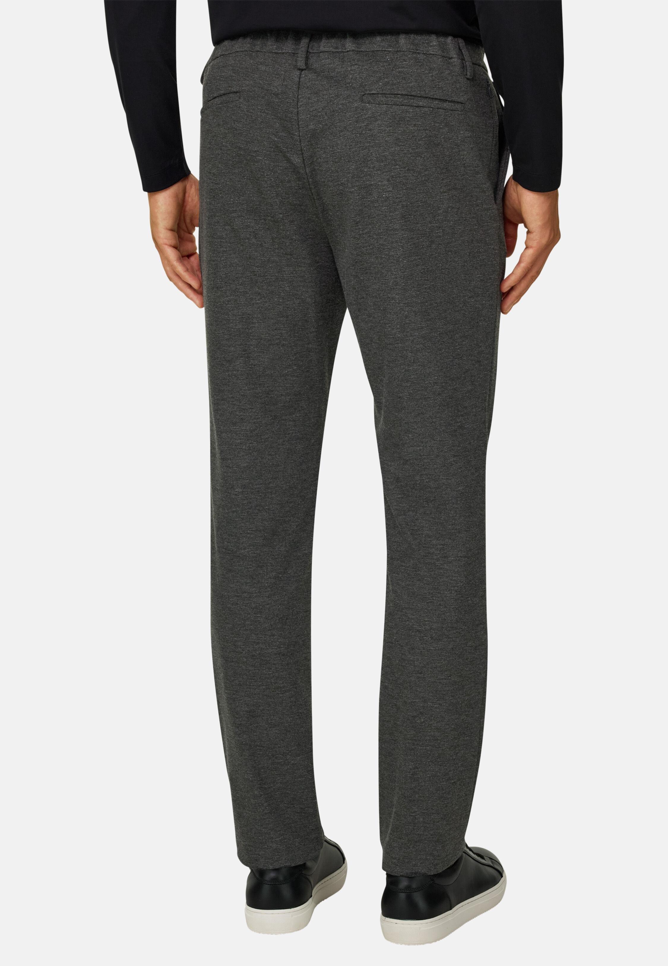 Trousers in Technical Jersey, Dark Grey, Dark Grey, large image number 4