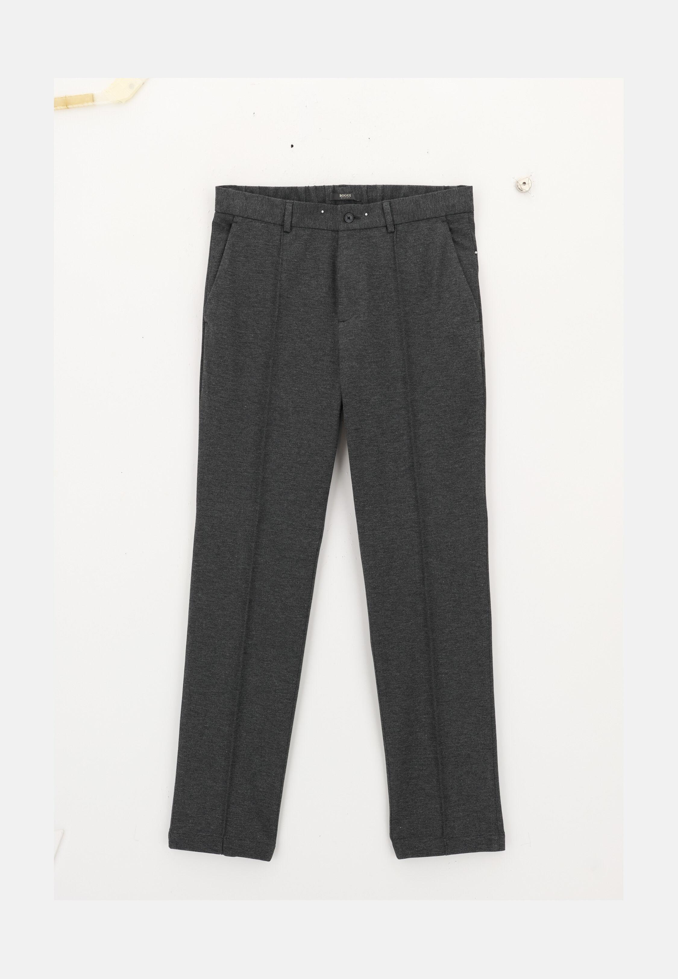 Trousers in Technical Jersey, Dark Grey, Dark Grey, large image number 5